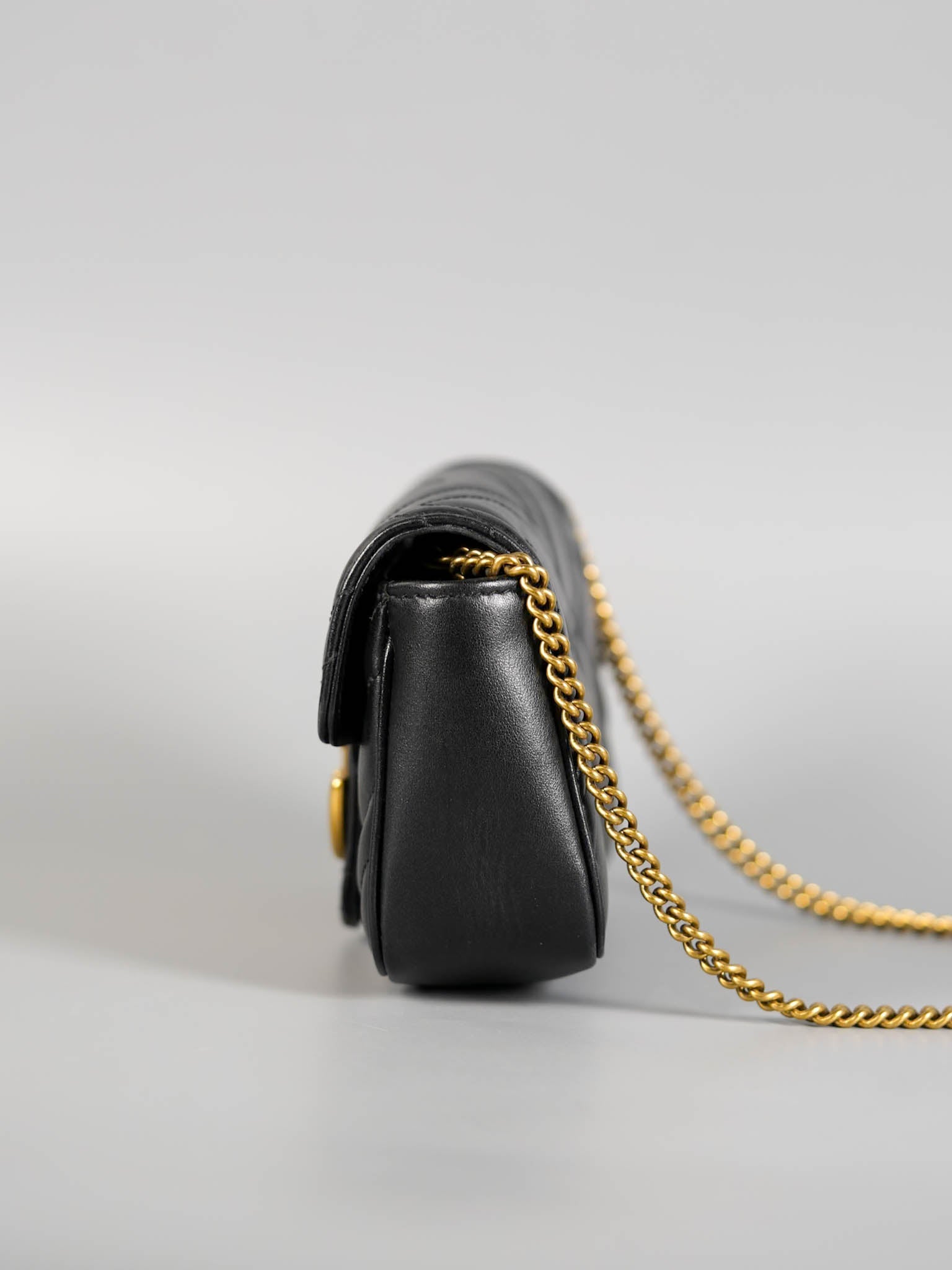 Marmont Chain Mini GG Black Leather | Purse Maison Luxury Bags Shop