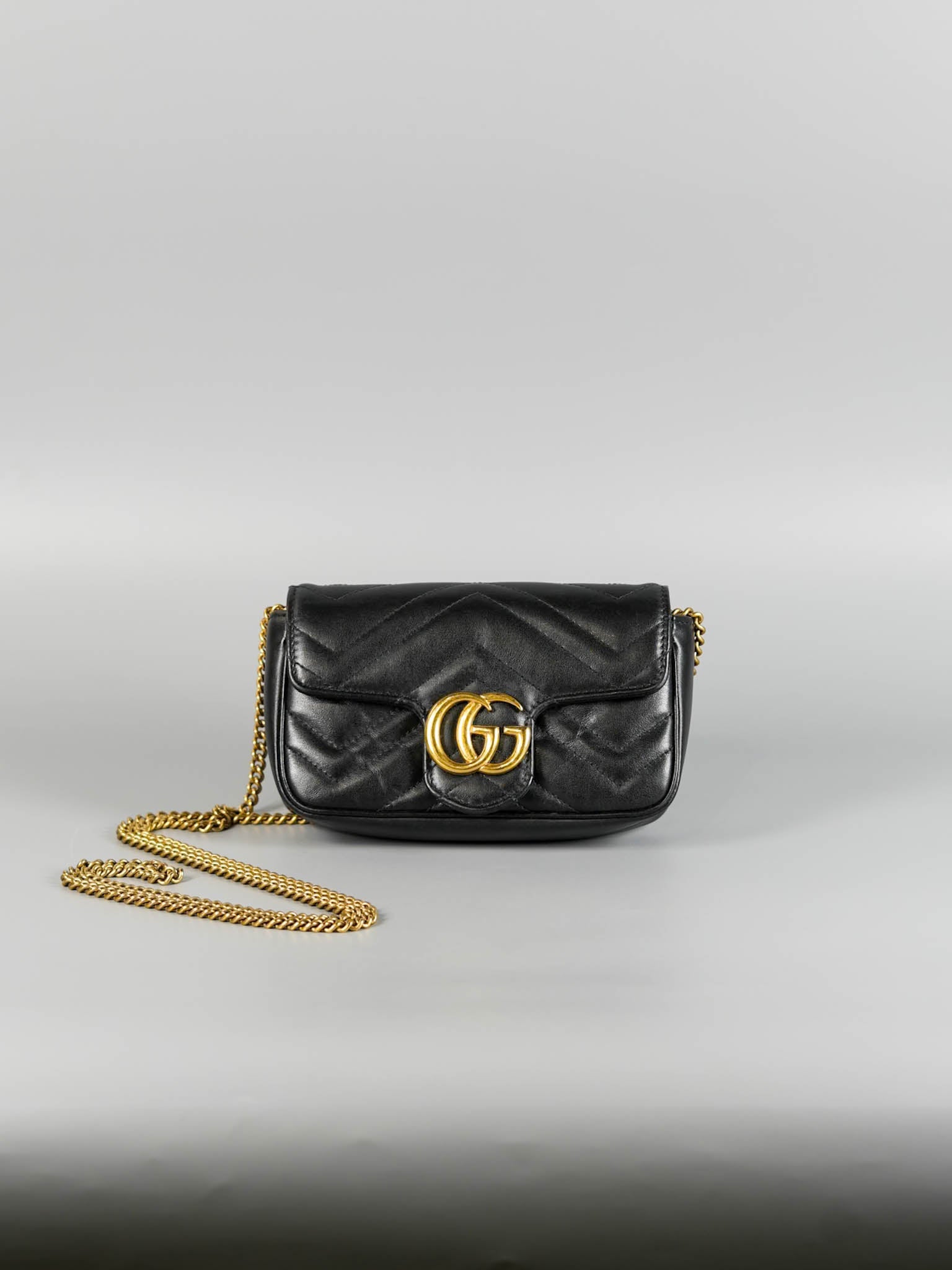 Marmont Chain Mini GG Black Leather | Purse Maison Luxury Bags Shop