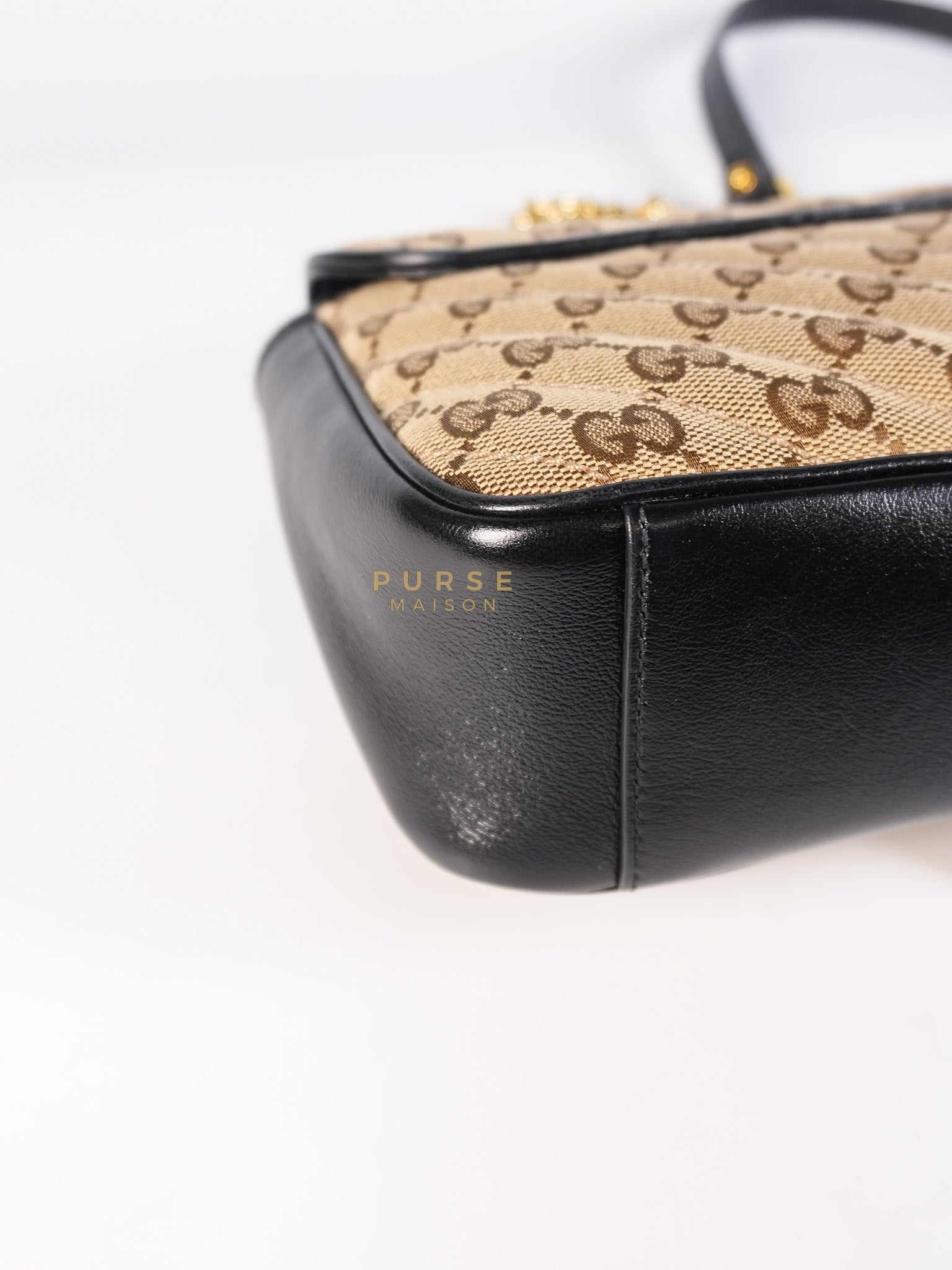 Marmont Flap Chain Shoulder Bag Small in GG Supreme Canvas (25cm x 7cm x 13cm) | Purse Maison Luxury Bags Shop