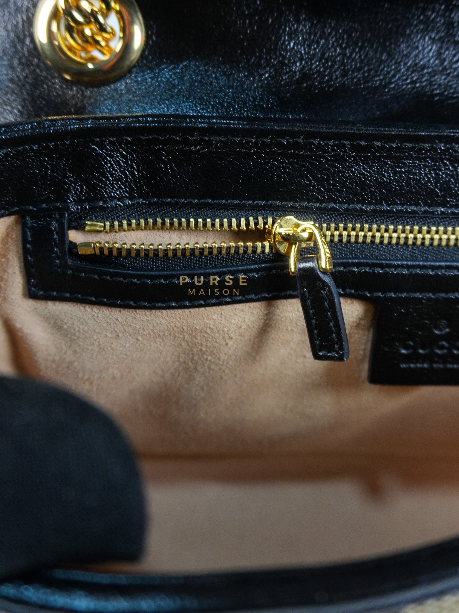 Marmont Flap Chain Shoulder Bag Small in GG Supreme Canvas (25cm x 7cm x 13cm) | Purse Maison Luxury Bags Shop