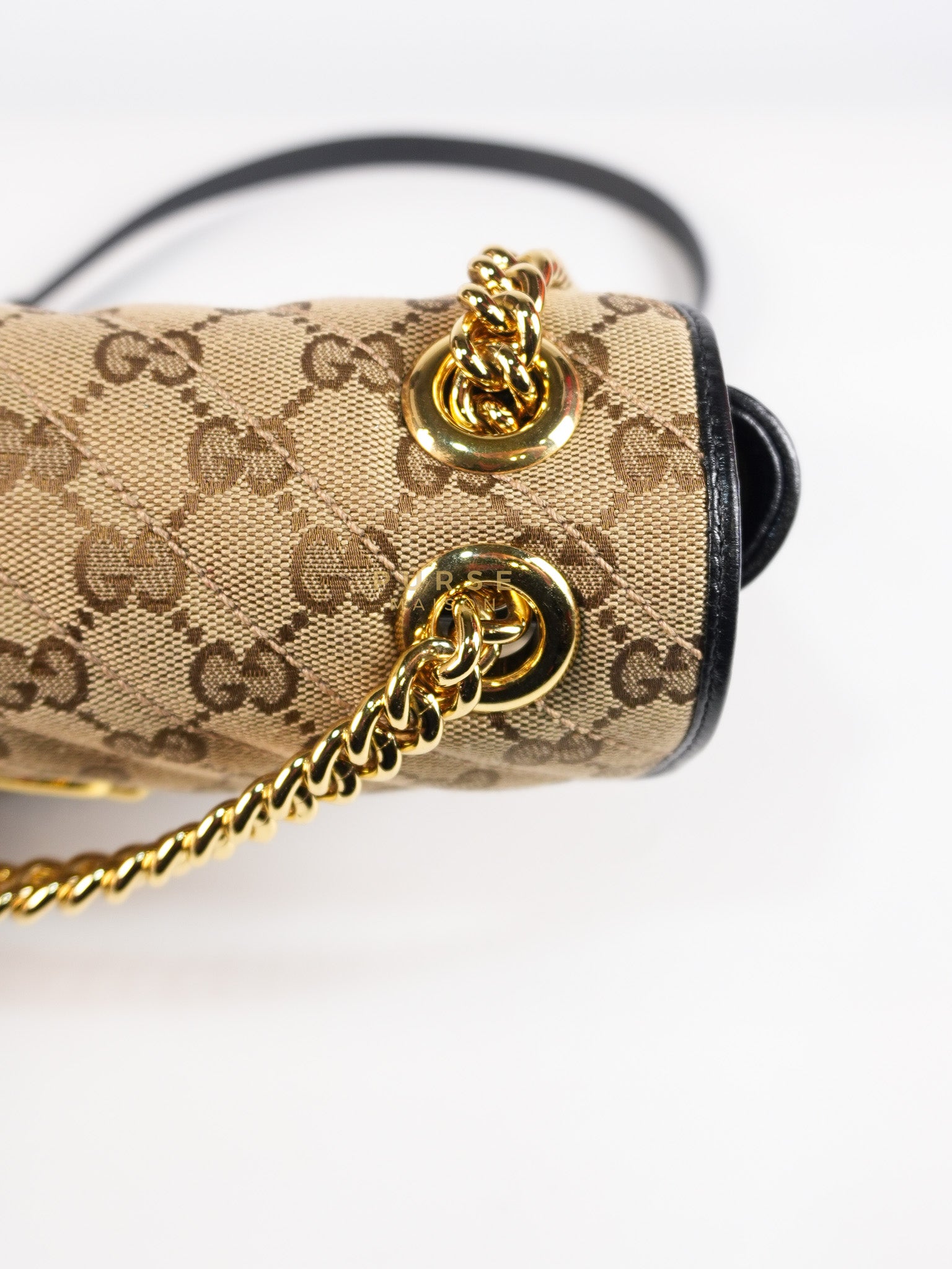 Marmont Flap Chain Shoulder Bag Small in GG Supreme Canvas (25cm x 7cm x 13cm) | Purse Maison Luxury Bags Shop