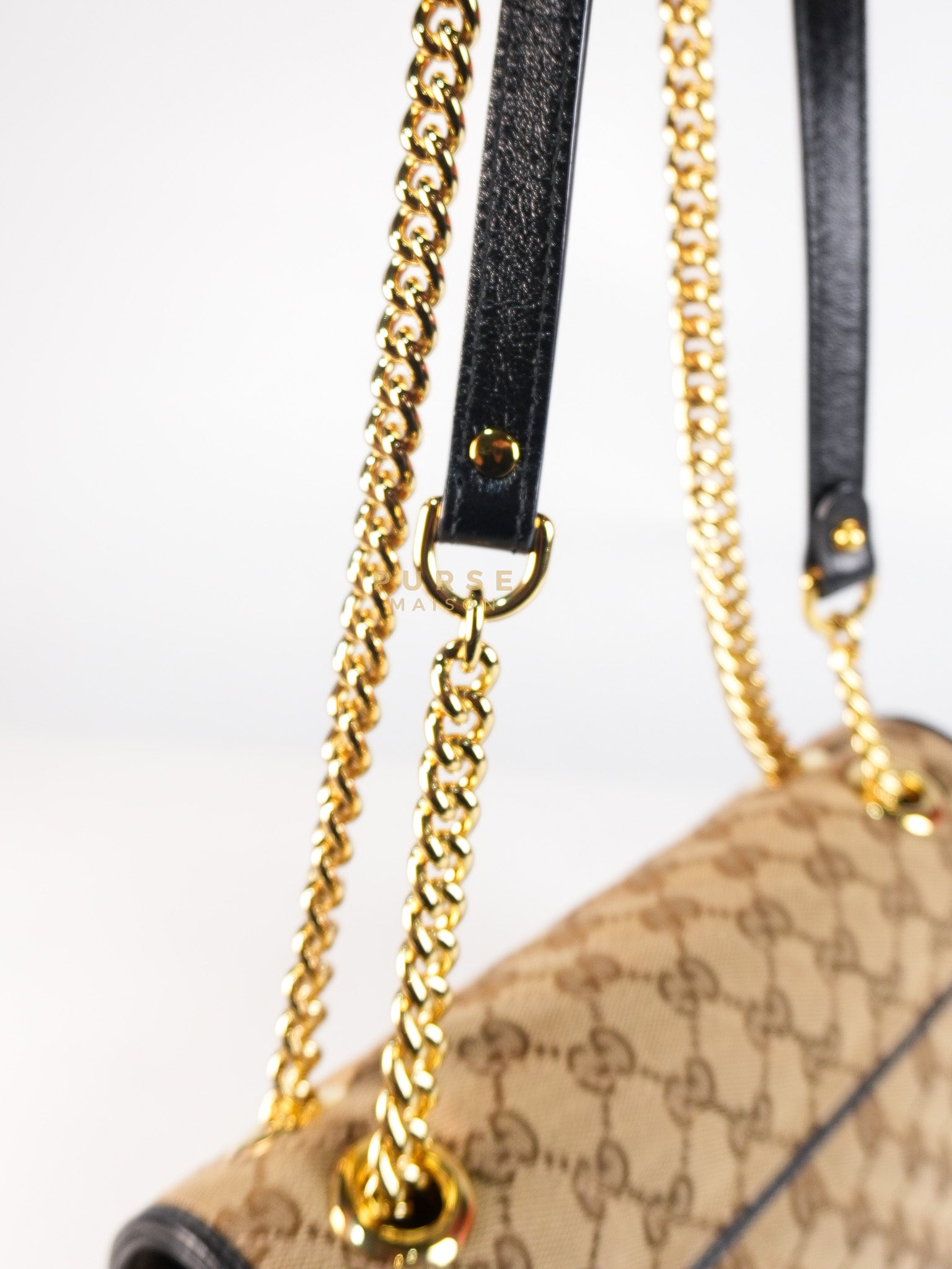Marmont Flap Chain Shoulder Bag Small in GG Supreme Canvas (25cm x 7cm x 13cm) | Purse Maison Luxury Bags Shop