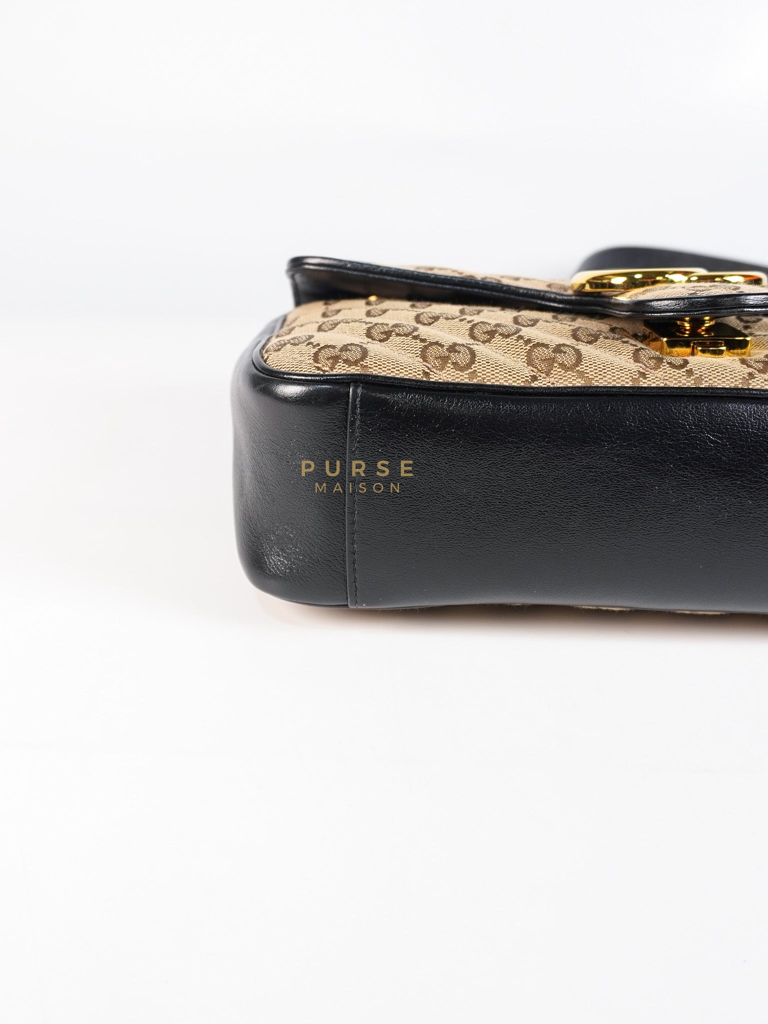 Marmont Flap Chain Shoulder Bag Small in GG Supreme Canvas (25cm x 7cm x 13cm) | Purse Maison Luxury Bags Shop