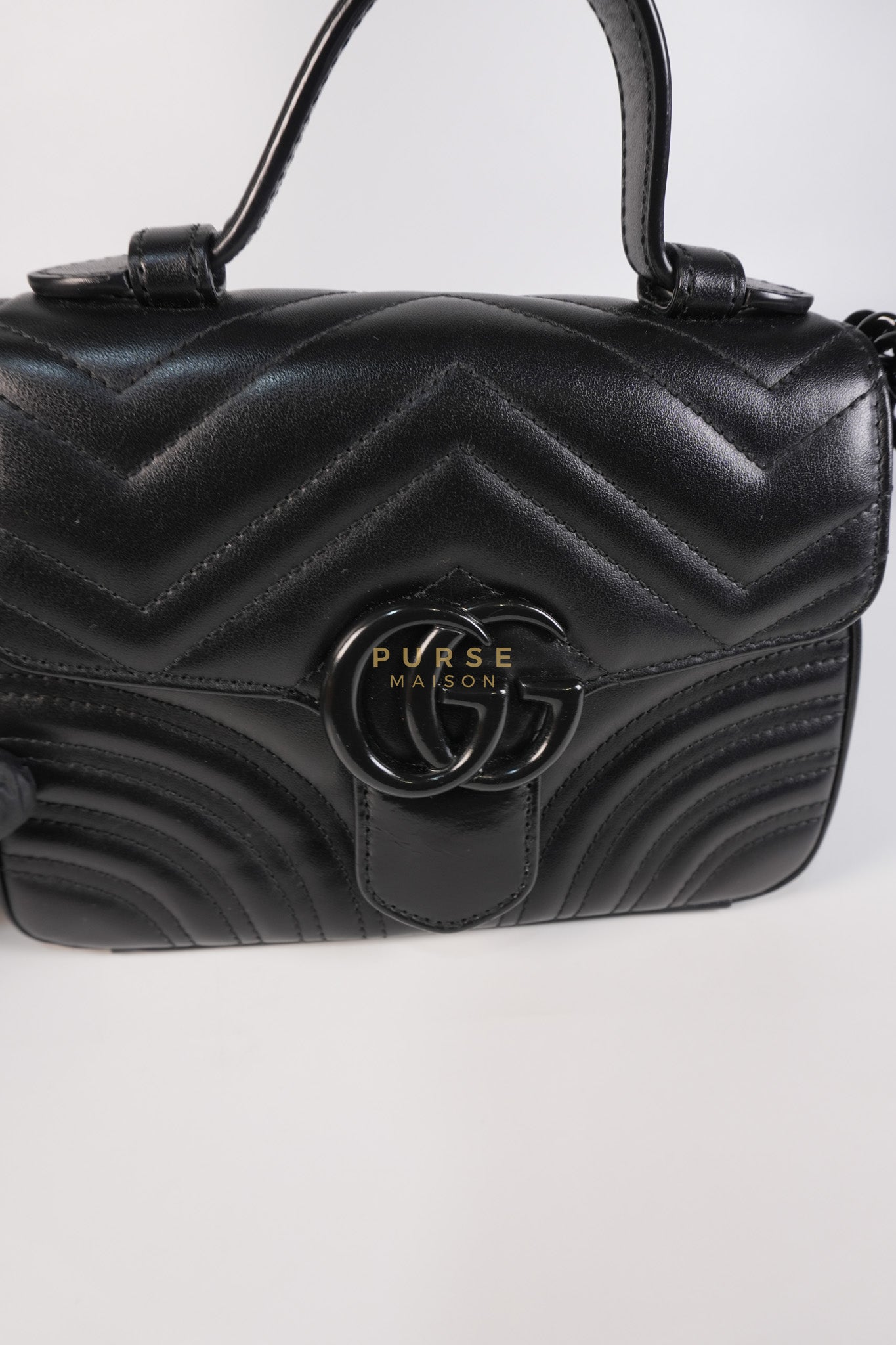 Marmont Flap Top Handle Bag Mini So Black | Purse Maison Luxury Bags Shop