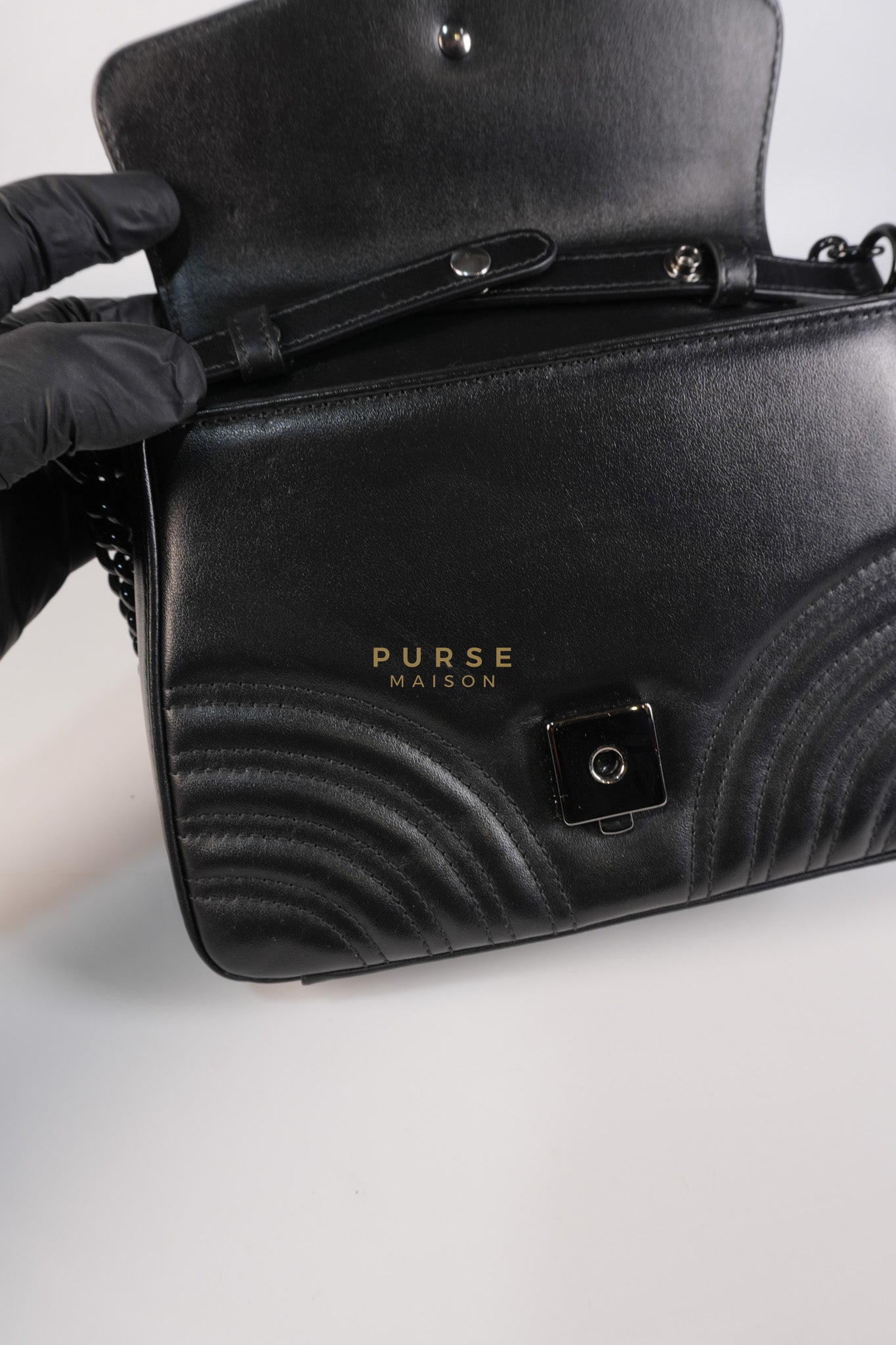 Marmont Flap Top Handle Bag Mini So Black | Purse Maison Luxury Bags Shop