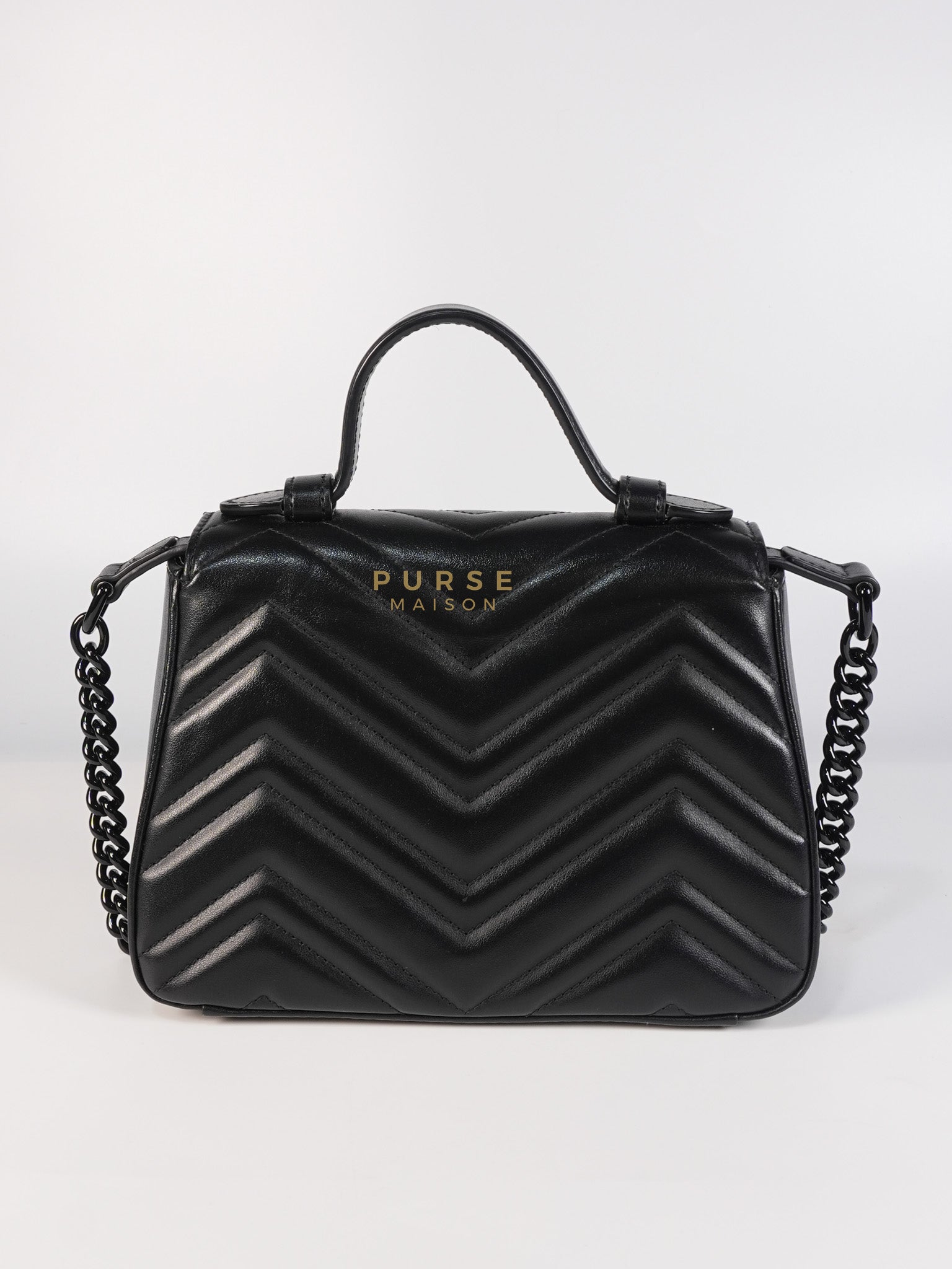 Marmont Flap Top Handle Bag Mini So Black | Purse Maison Luxury Bags Shop