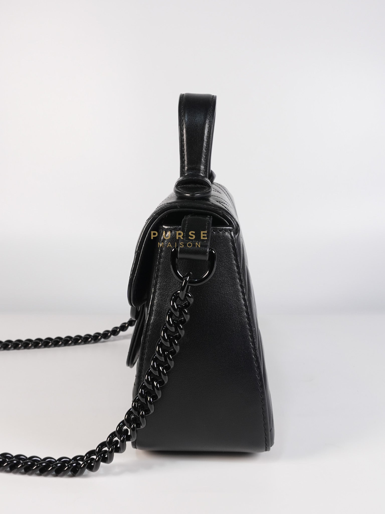 Marmont Flap Top Handle Bag Mini So Black | Purse Maison Luxury Bags Shop