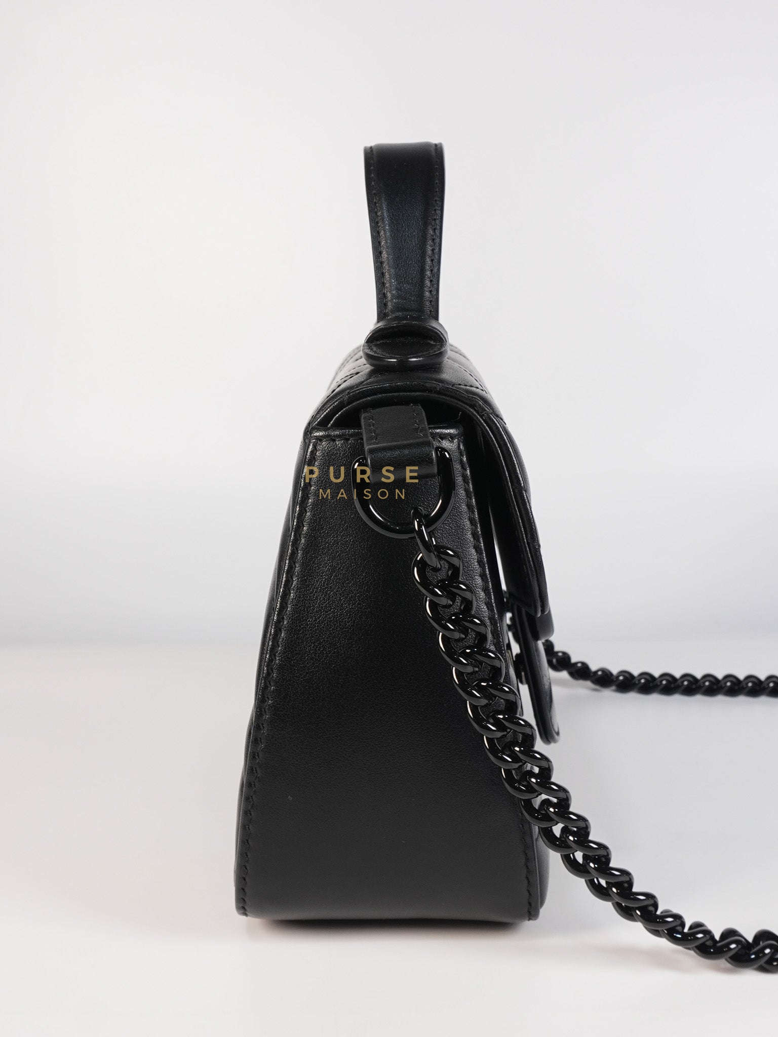 Marmont Flap Top Handle Bag Mini So Black | Purse Maison Luxury Bags Shop