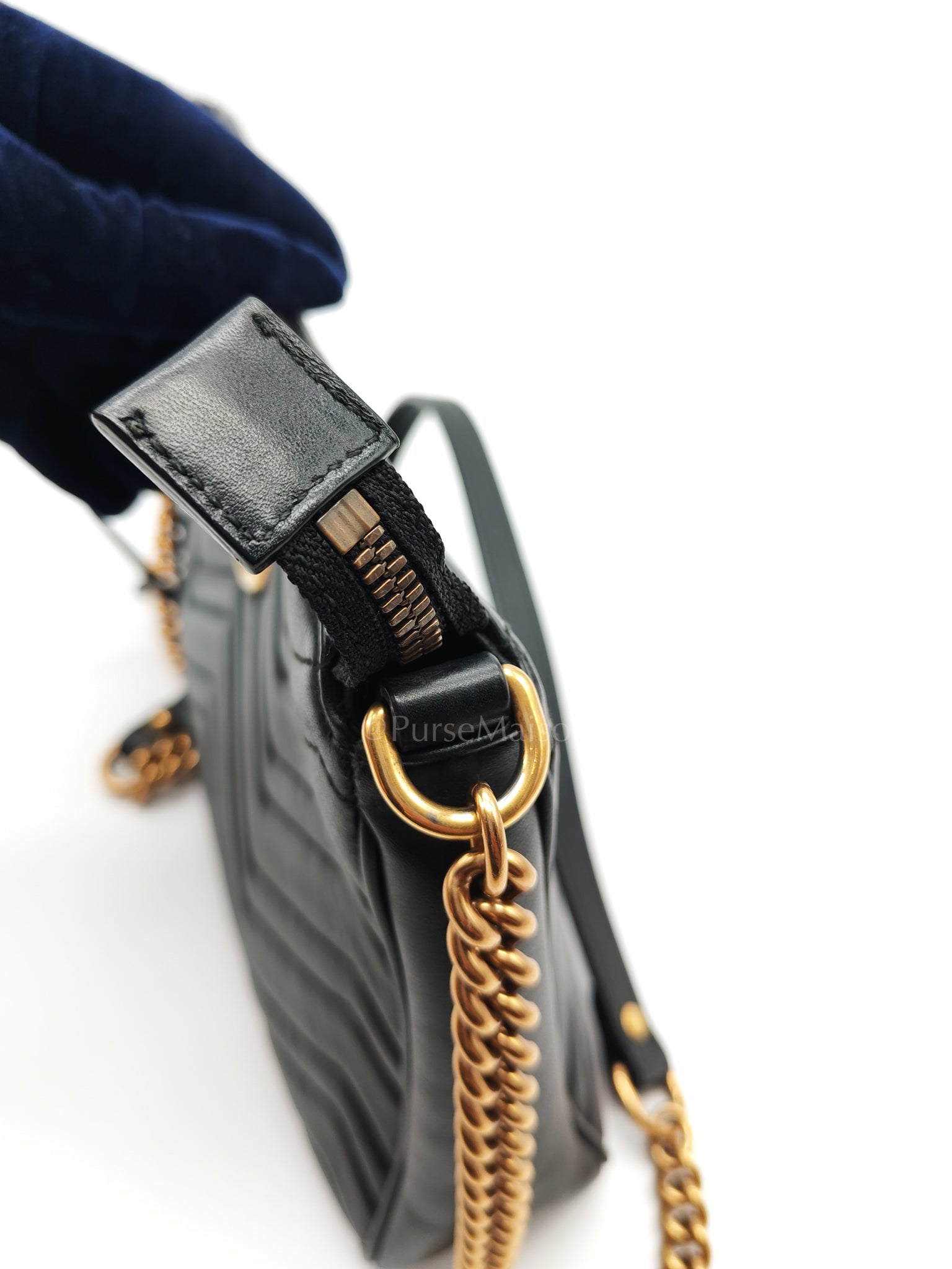 Marmont Matelasse Black Chain Shoulder Bag | Purse Maison Luxury Bags Shop