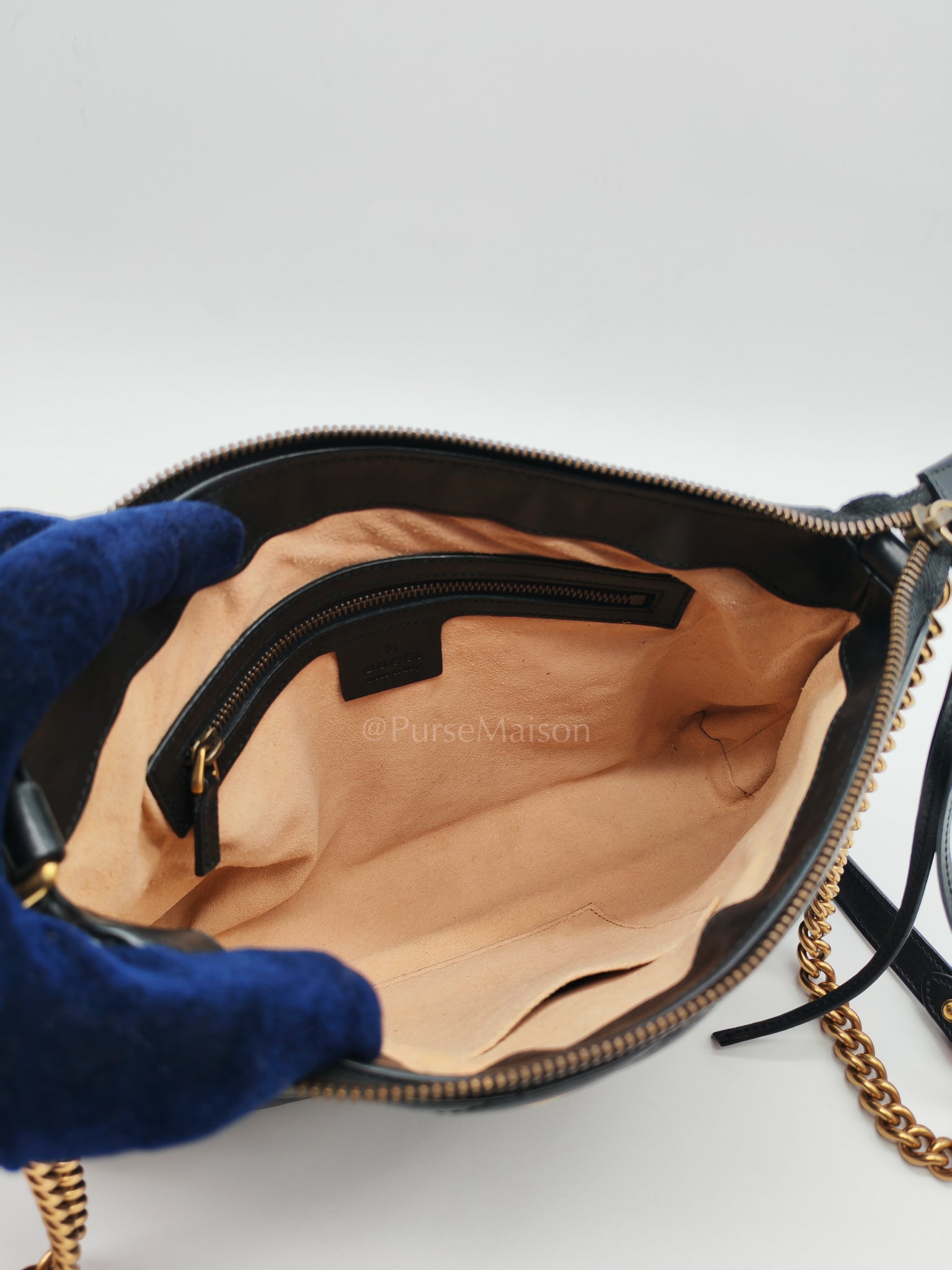 Marmont Matelasse Black Chain Shoulder Bag | Purse Maison Luxury Bags Shop