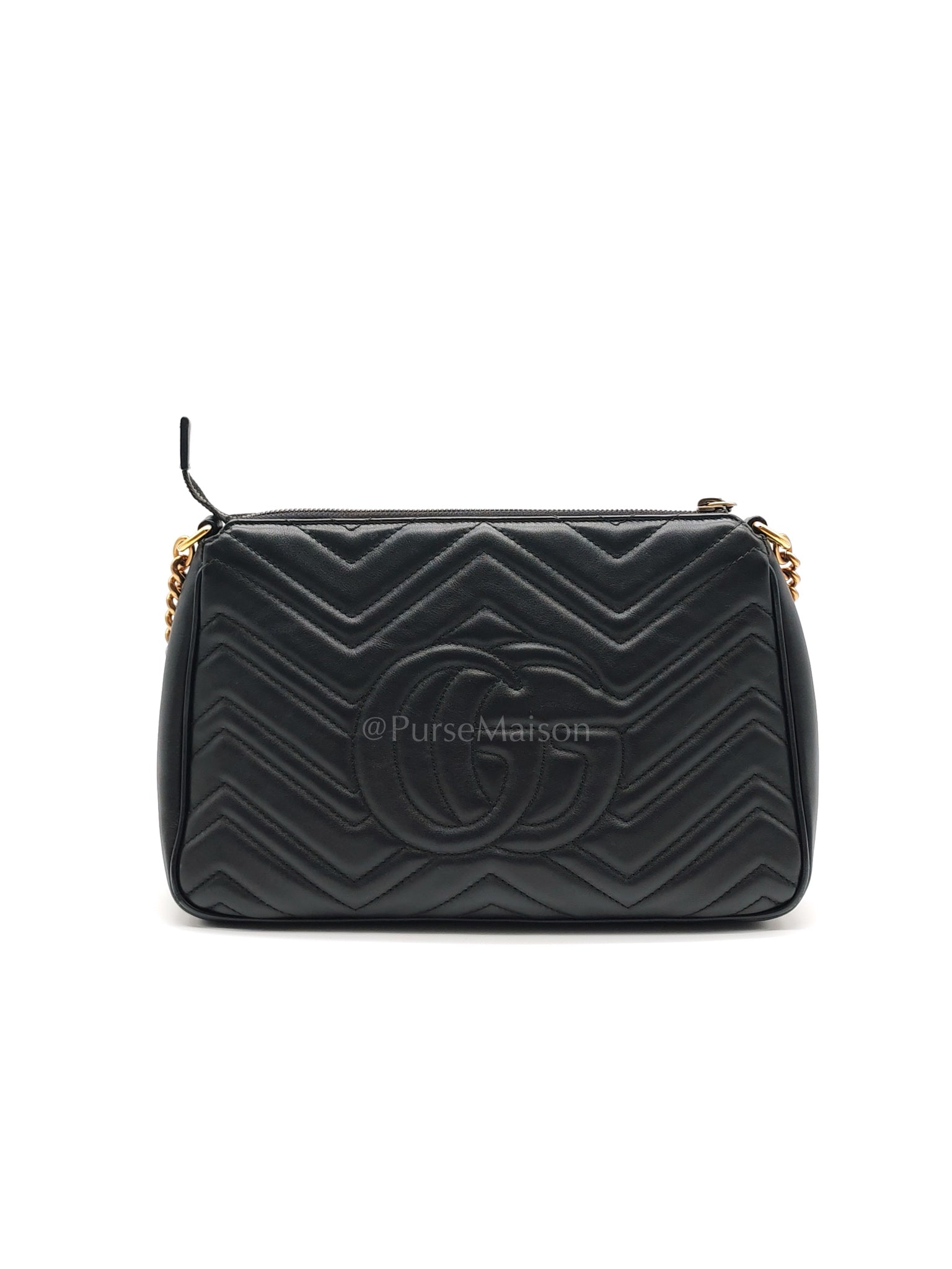 Marmont Matelasse Black Chain Shoulder Bag | Purse Maison Luxury Bags Shop