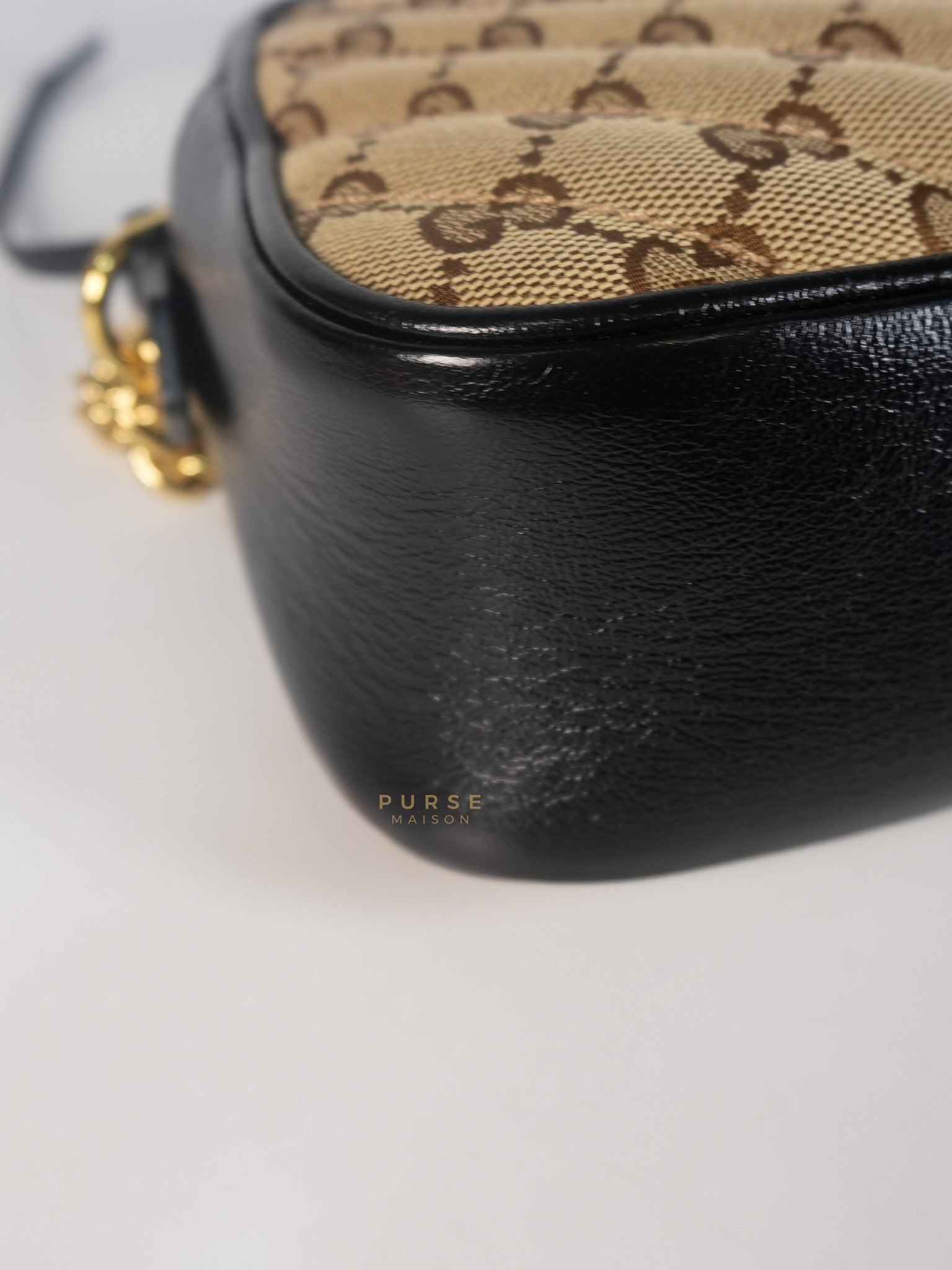 Marmont Small Camera Bag in GG Supreme Canvas | Purse Maison Luxury Bags Shop