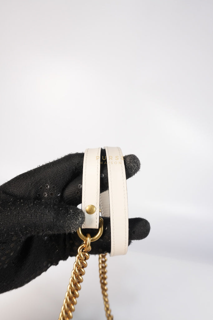 Marmont Small in Off-White Matelasse Leather | Purse Maison Luxury Bags Shop