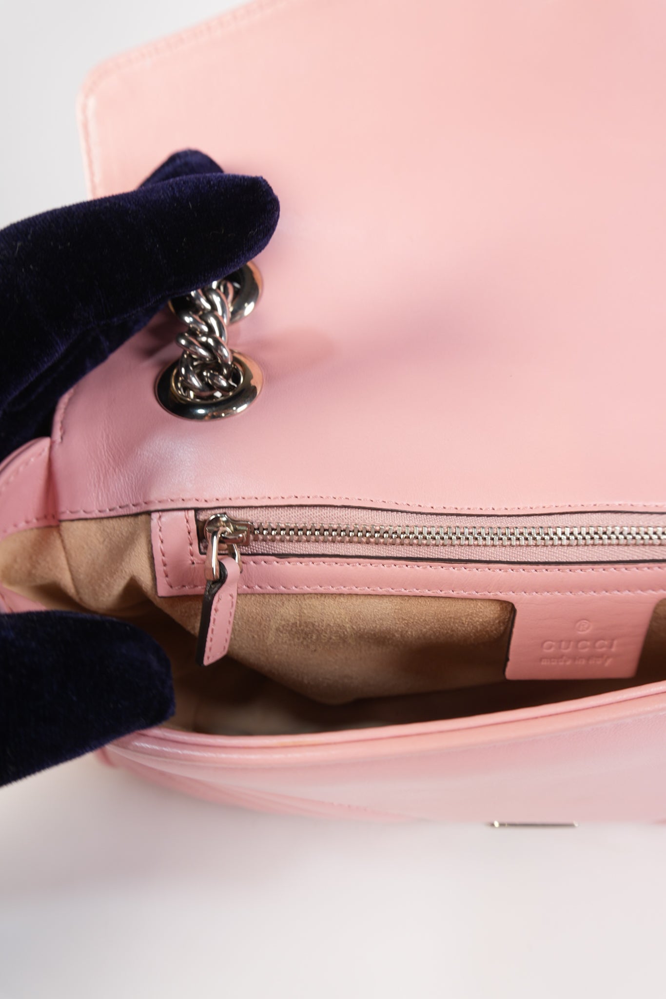 Marmont Small in Pink Matelasse Leather and Silver Hardware Crossbody Bag | Purse Maison Luxury Bags Shop