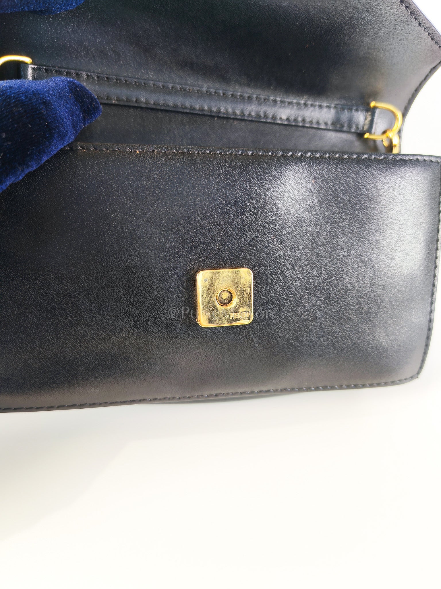 Marron Zucca F Convertible Belt Bag in Black With Chain | Purse Maison Luxury Bags Shop