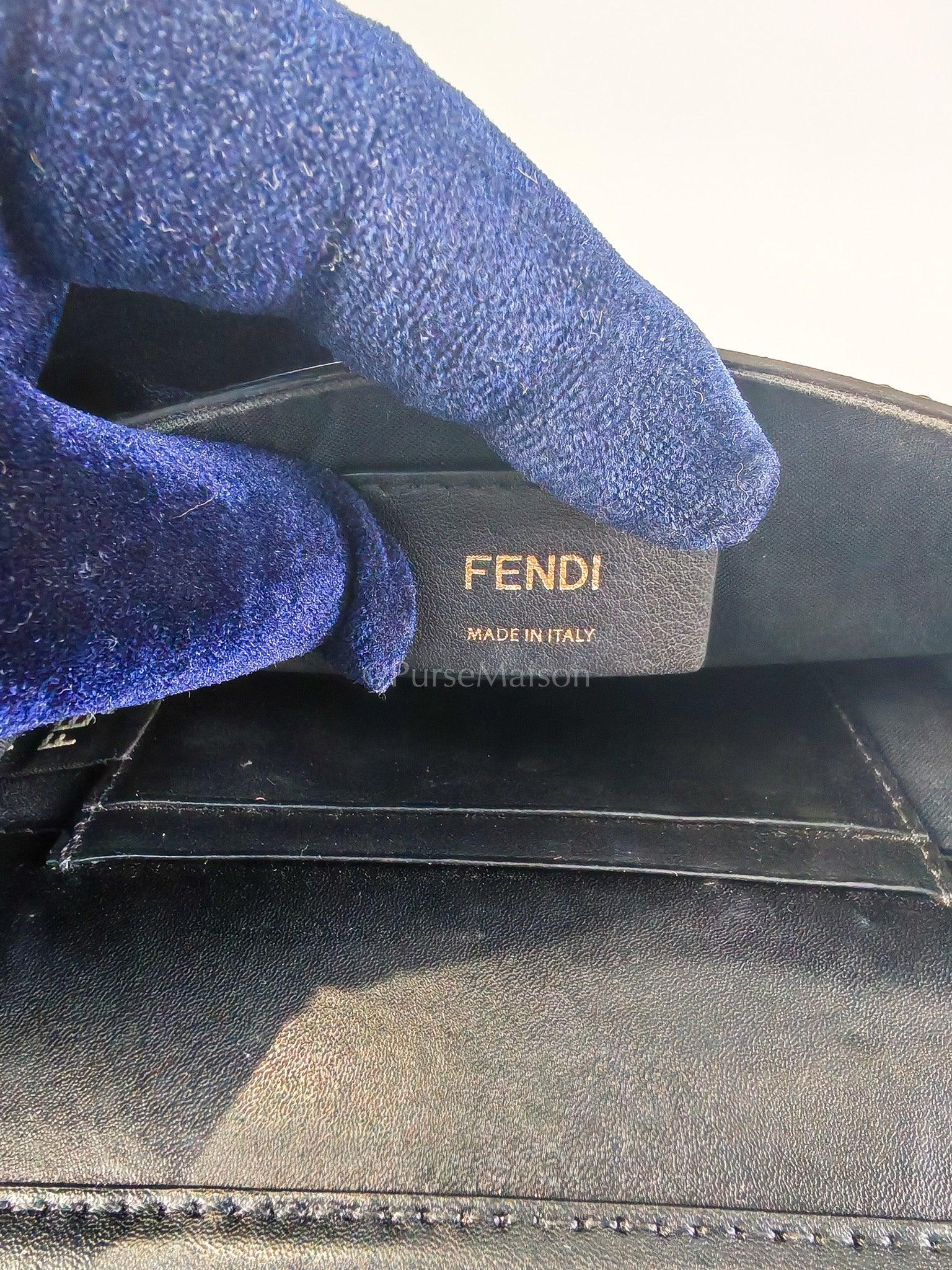 Marron Zucca F Convertible Belt Bag in Black With Chain | Purse Maison Luxury Bags Shop