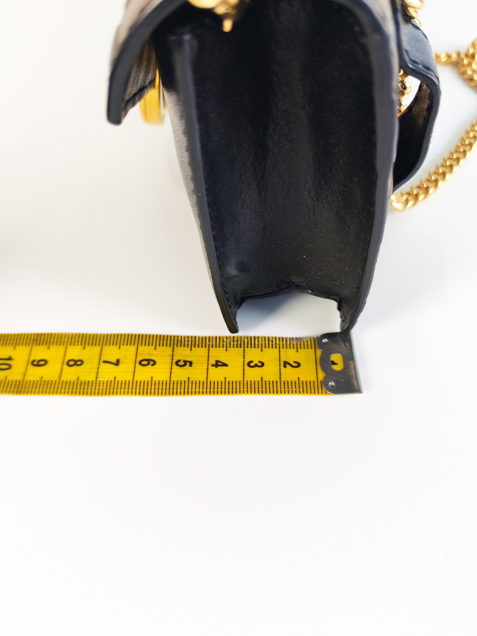 Marron Zucca F Convertible Belt Bag in Black With Chain | Purse Maison Luxury Bags Shop