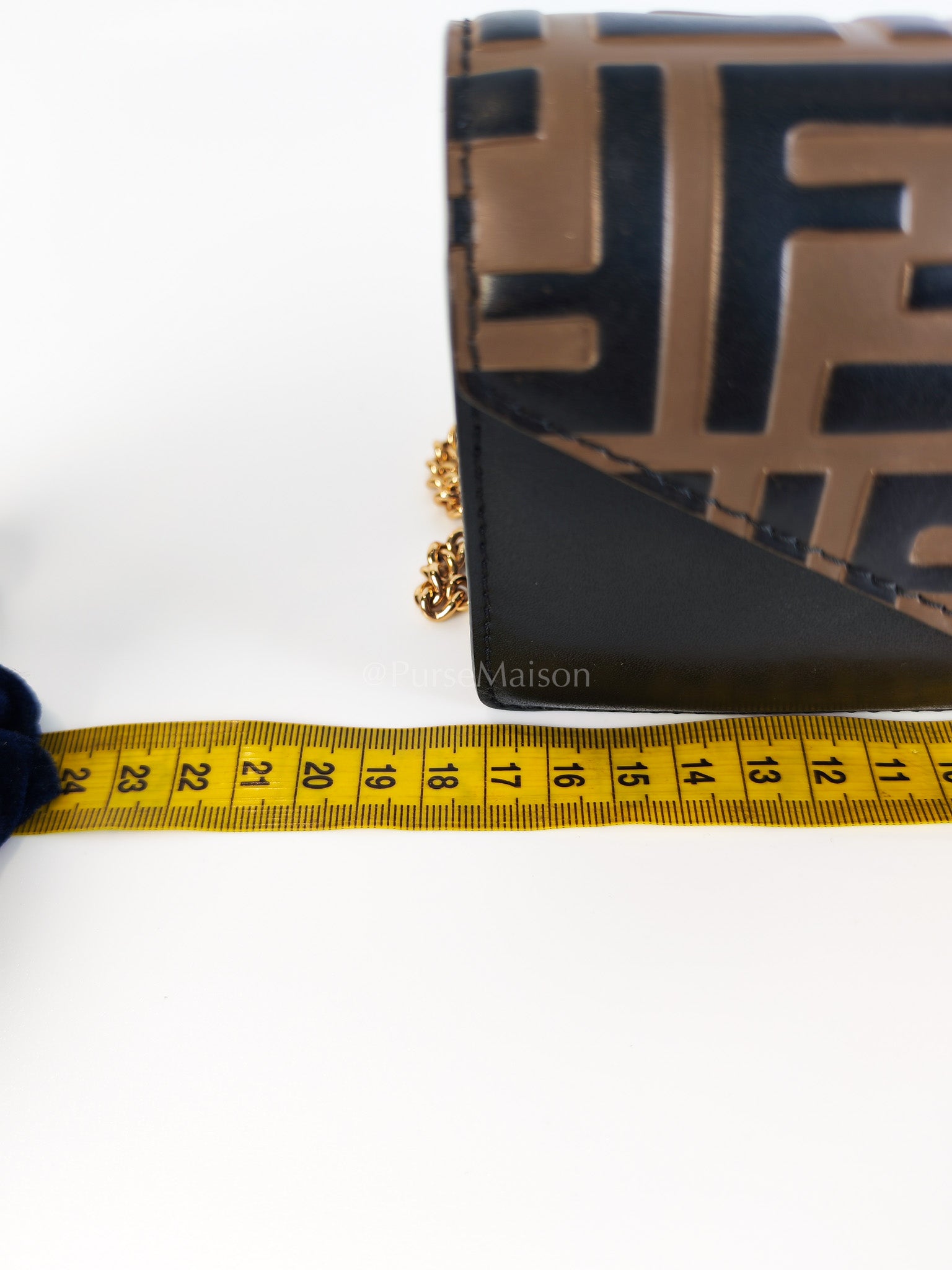 Marron Zucca F Convertible Belt Bag in Black With Chain | Purse Maison Luxury Bags Shop