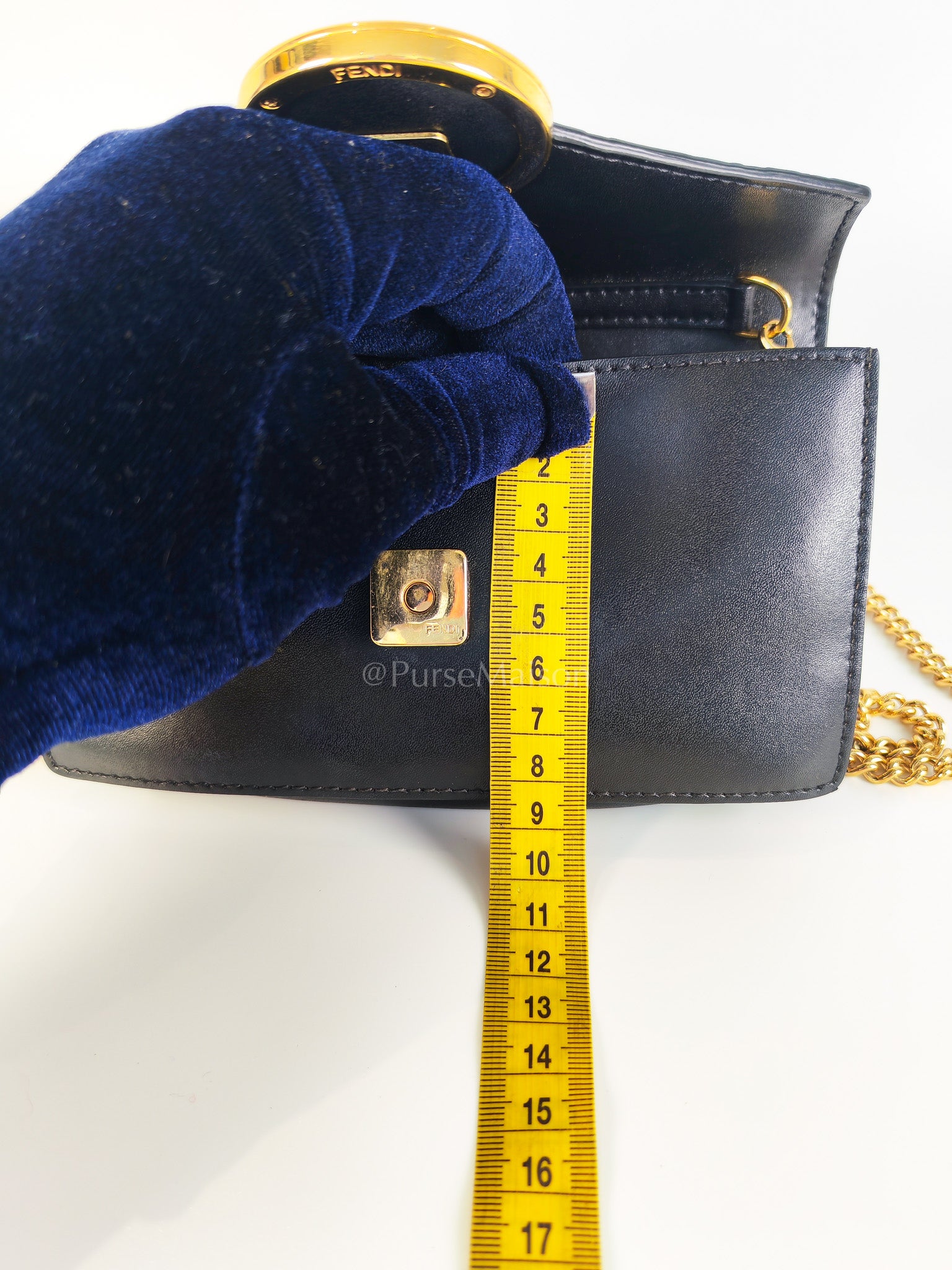 Marron Zucca F Convertible Belt Bag in Black With Chain | Purse Maison Luxury Bags Shop