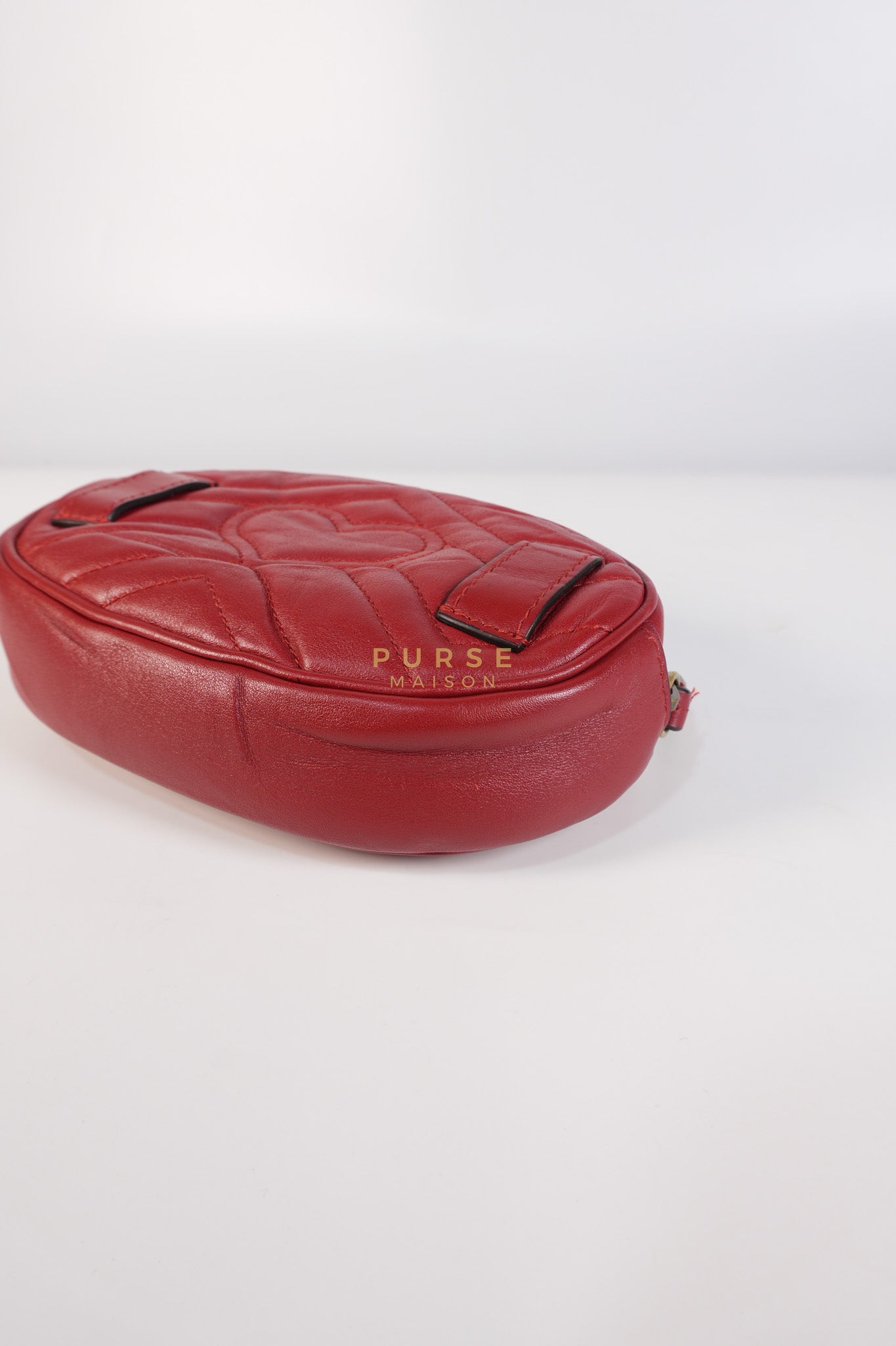 Matelasse Red Marmont Belt Bag | Purse Maison Luxury Bags Shop