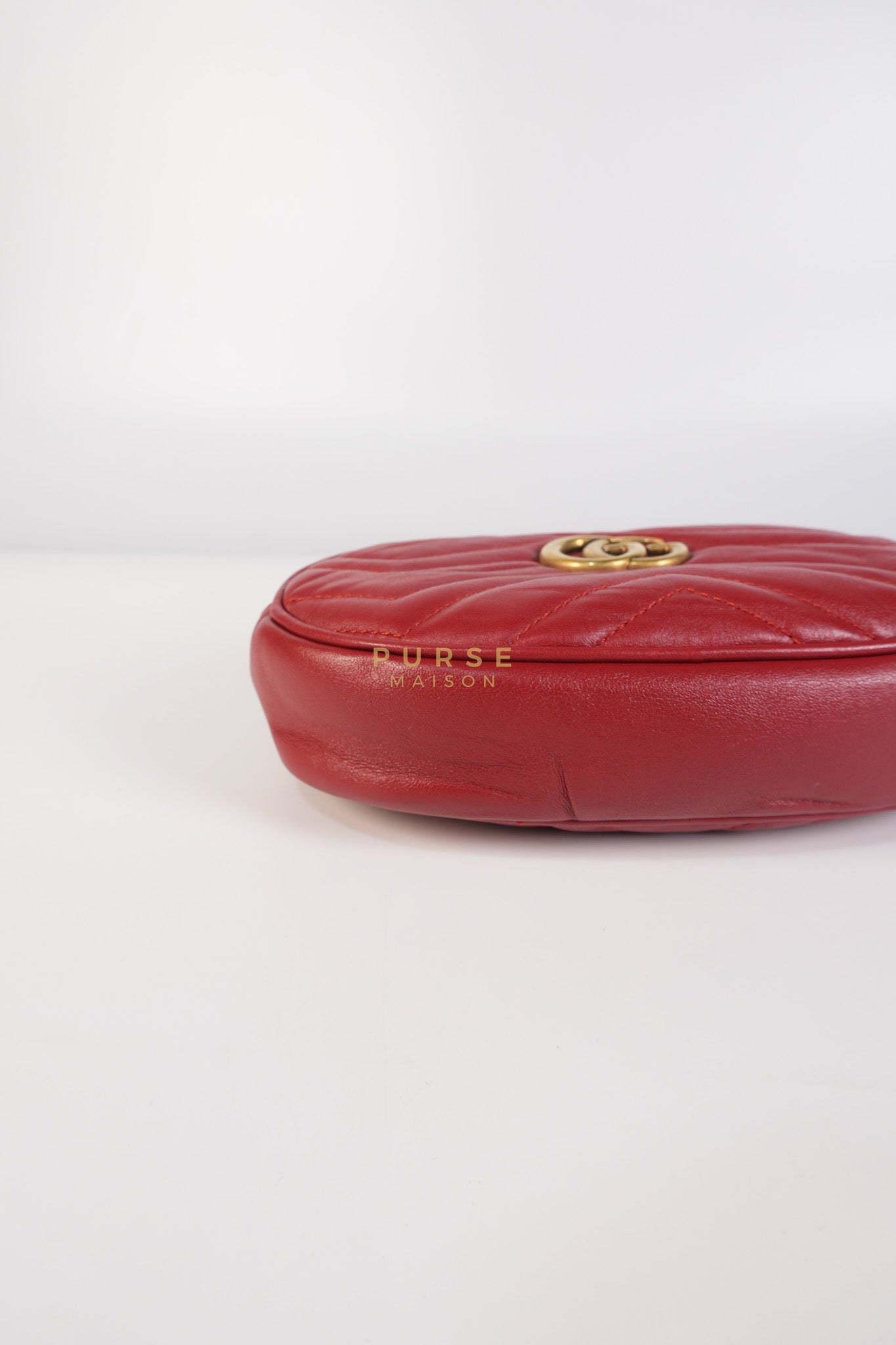 Matelasse Red Marmont Belt Bag | Purse Maison Luxury Bags Shop