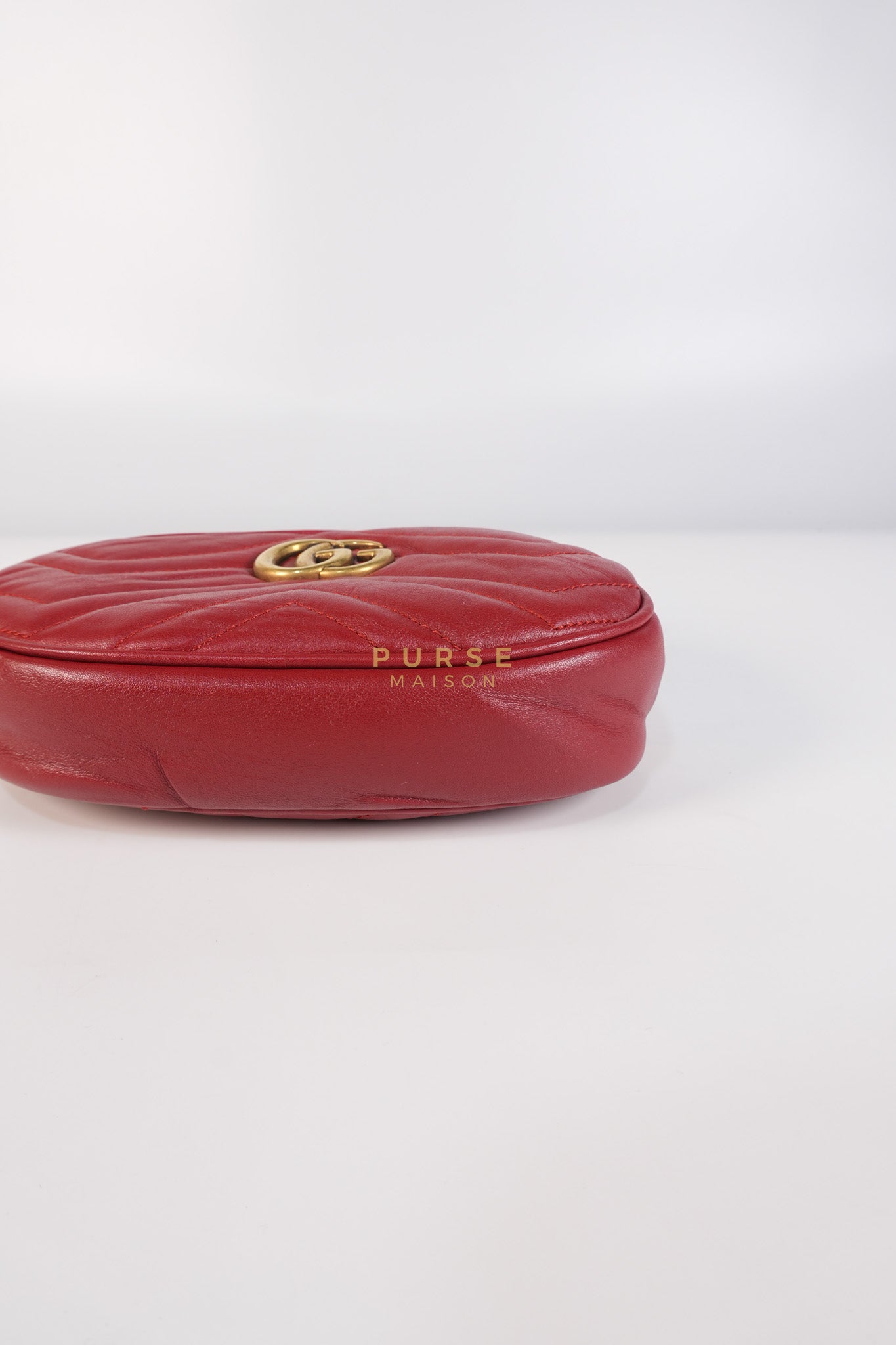 Matelasse Red Marmont Belt Bag | Purse Maison Luxury Bags Shop