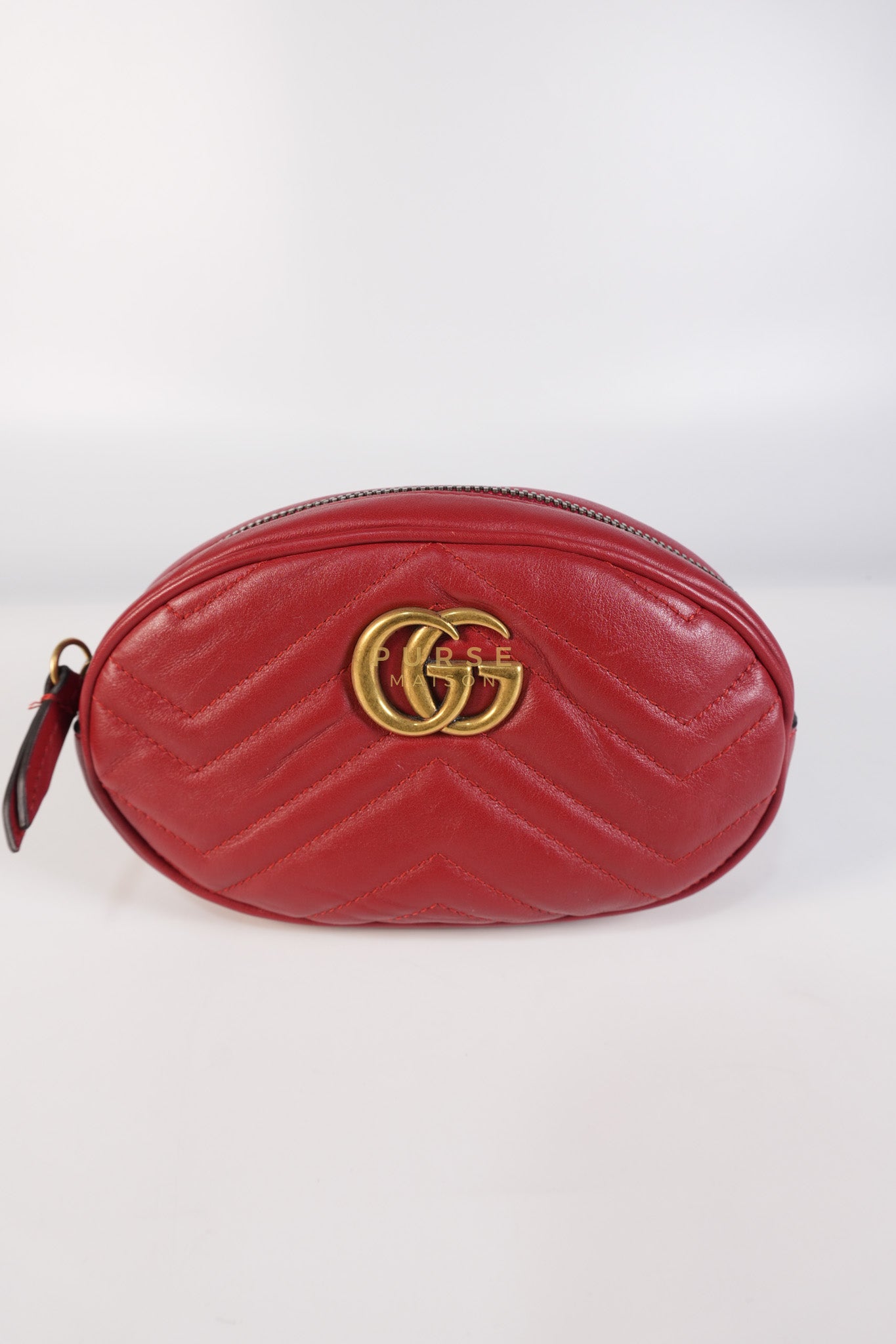 Matelasse Red Marmont Belt Bag | Purse Maison Luxury Bags Shop