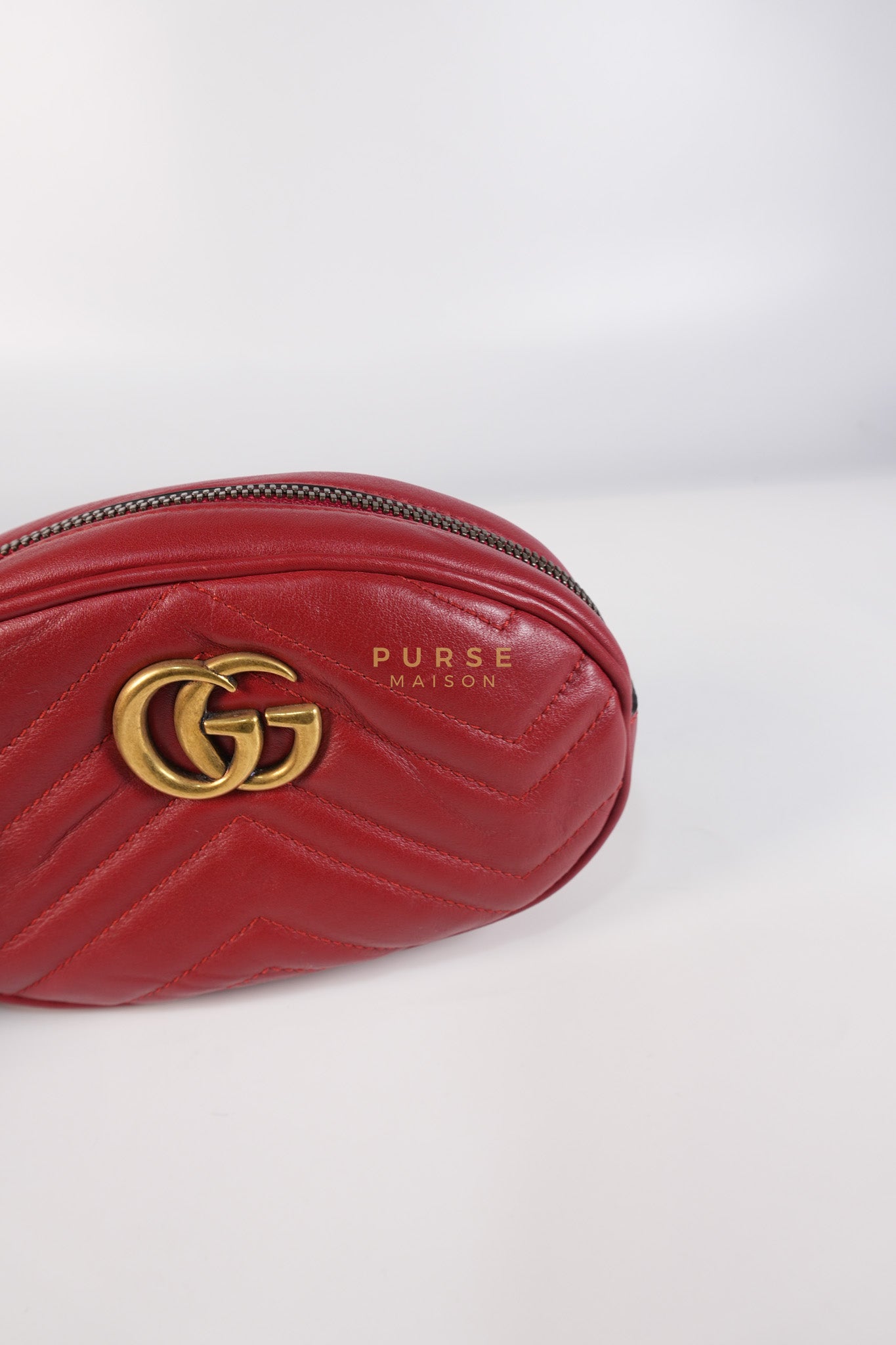 Matelasse Red Marmont Belt Bag | Purse Maison Luxury Bags Shop