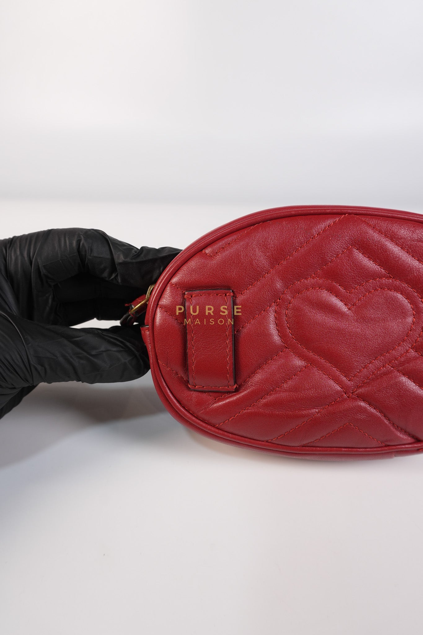 Matelasse Red Marmont Belt Bag | Purse Maison Luxury Bags Shop