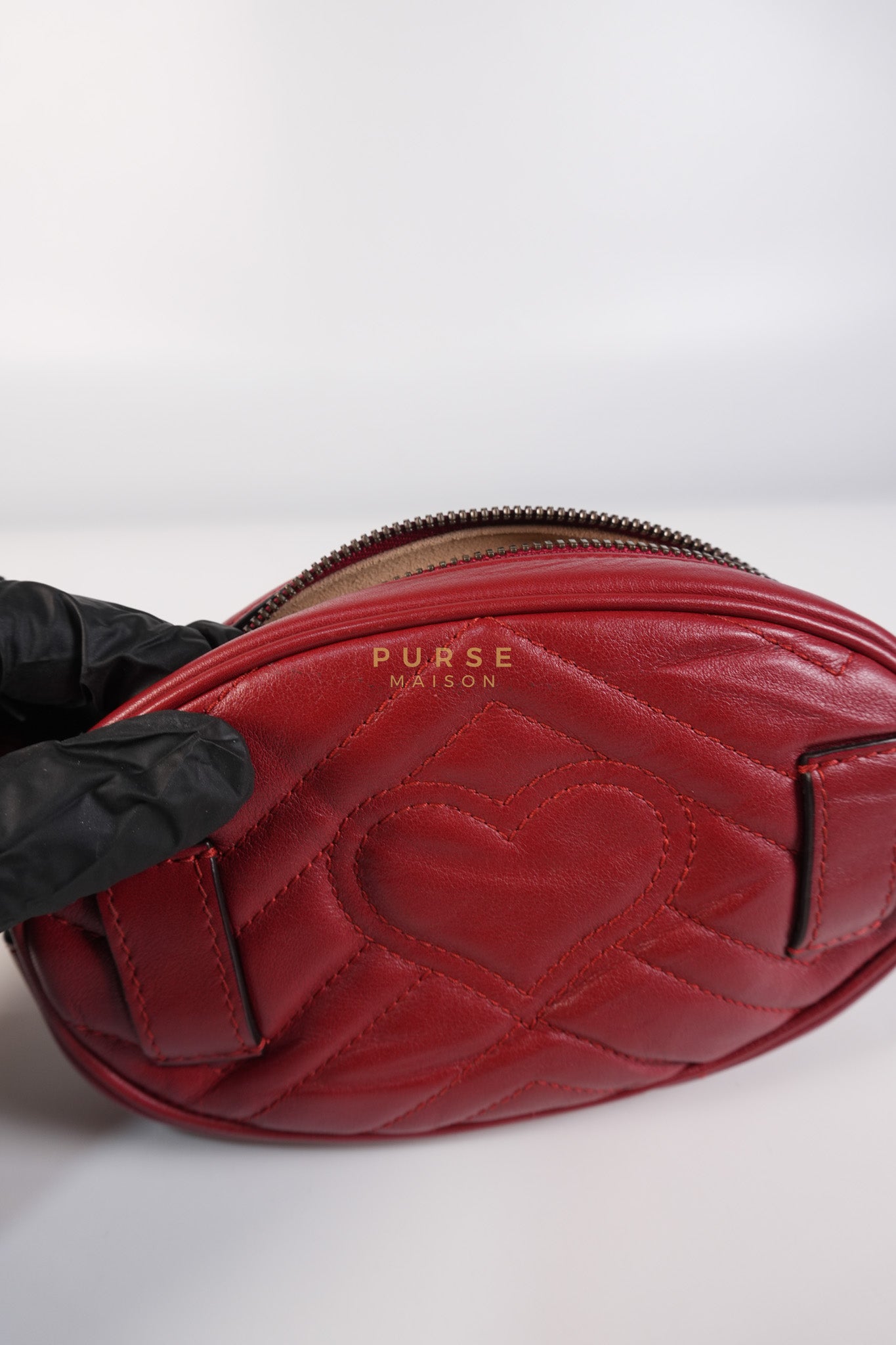 Matelasse Red Marmont Belt Bag | Purse Maison Luxury Bags Shop