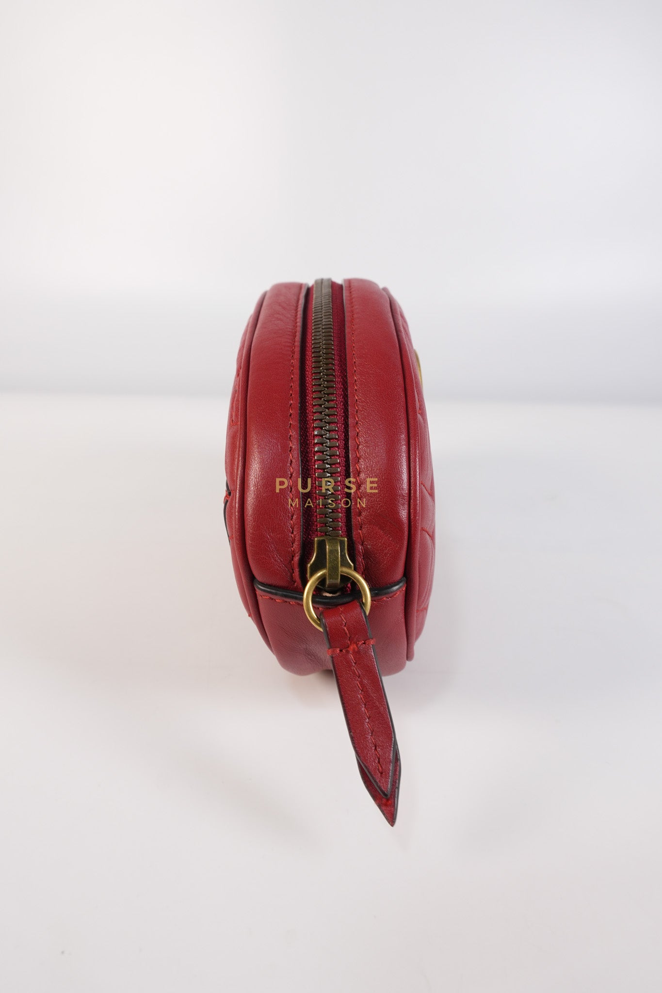 Matelasse Red Marmont Belt Bag | Purse Maison Luxury Bags Shop