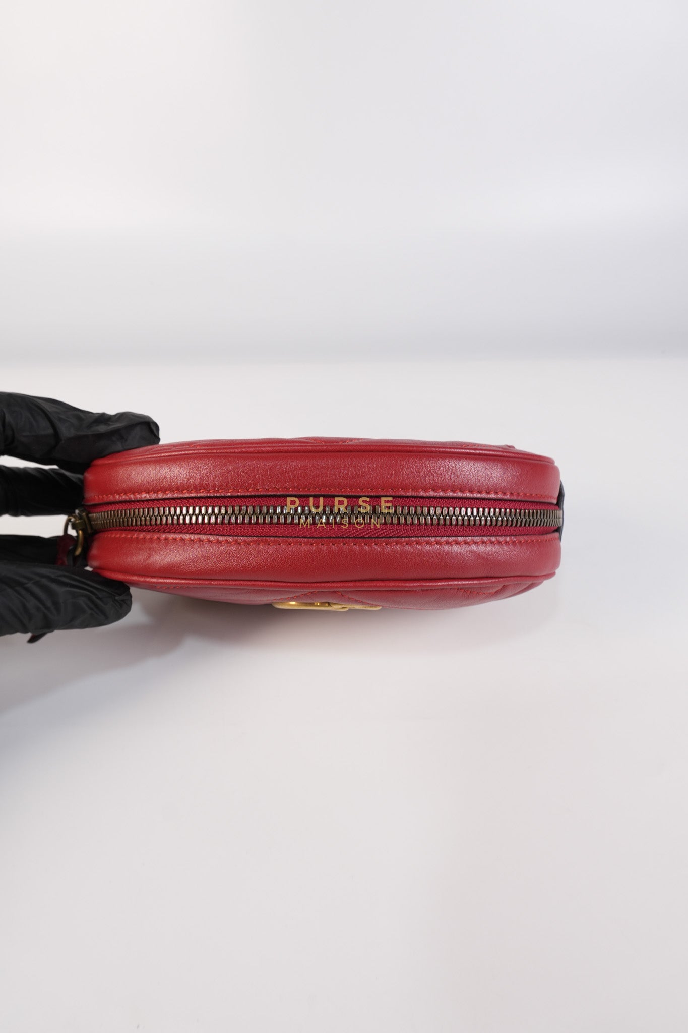 Matelasse Red Marmont Belt Bag | Purse Maison Luxury Bags Shop