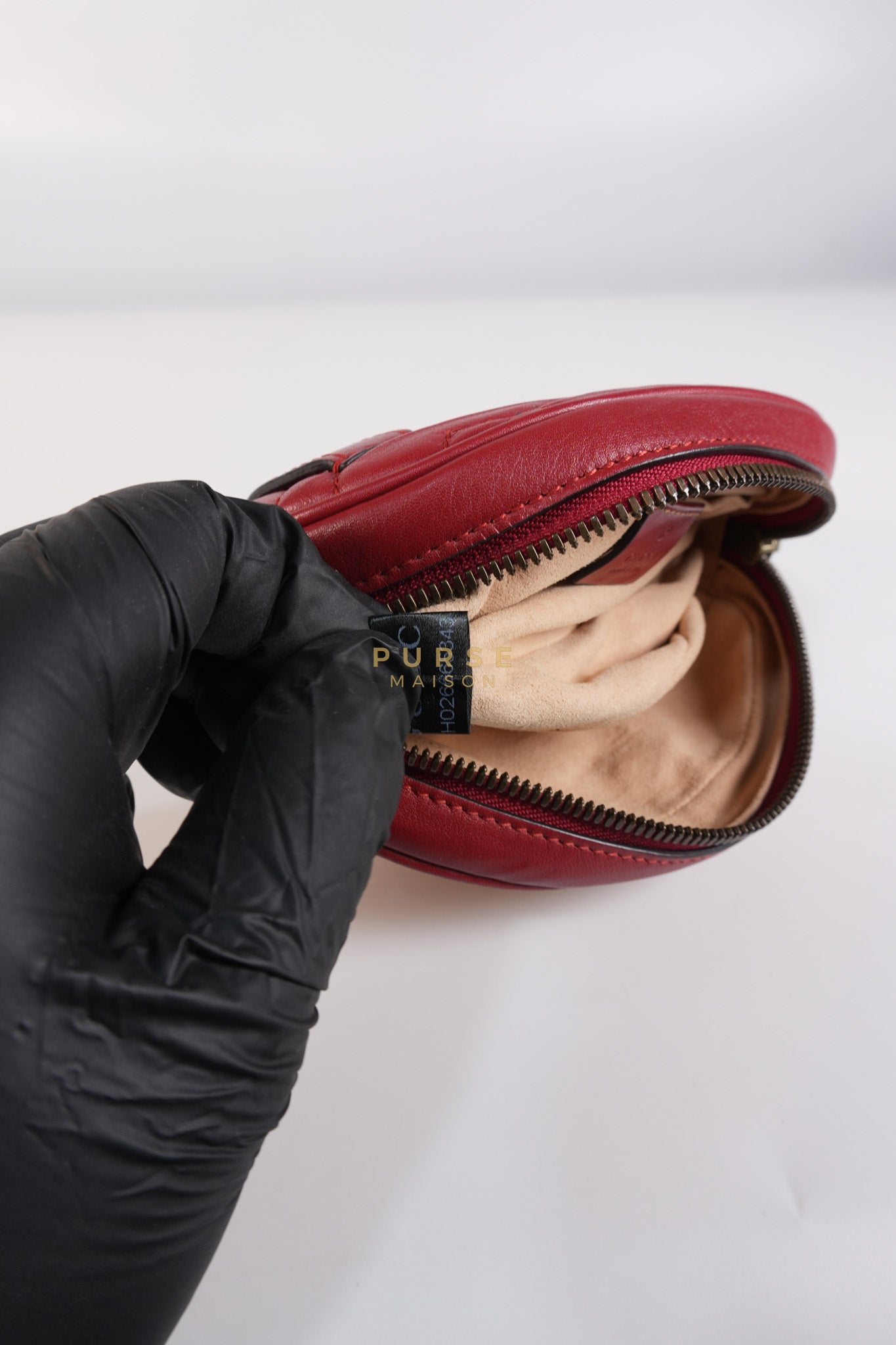 Matelasse Red Marmont Belt Bag | Purse Maison Luxury Bags Shop