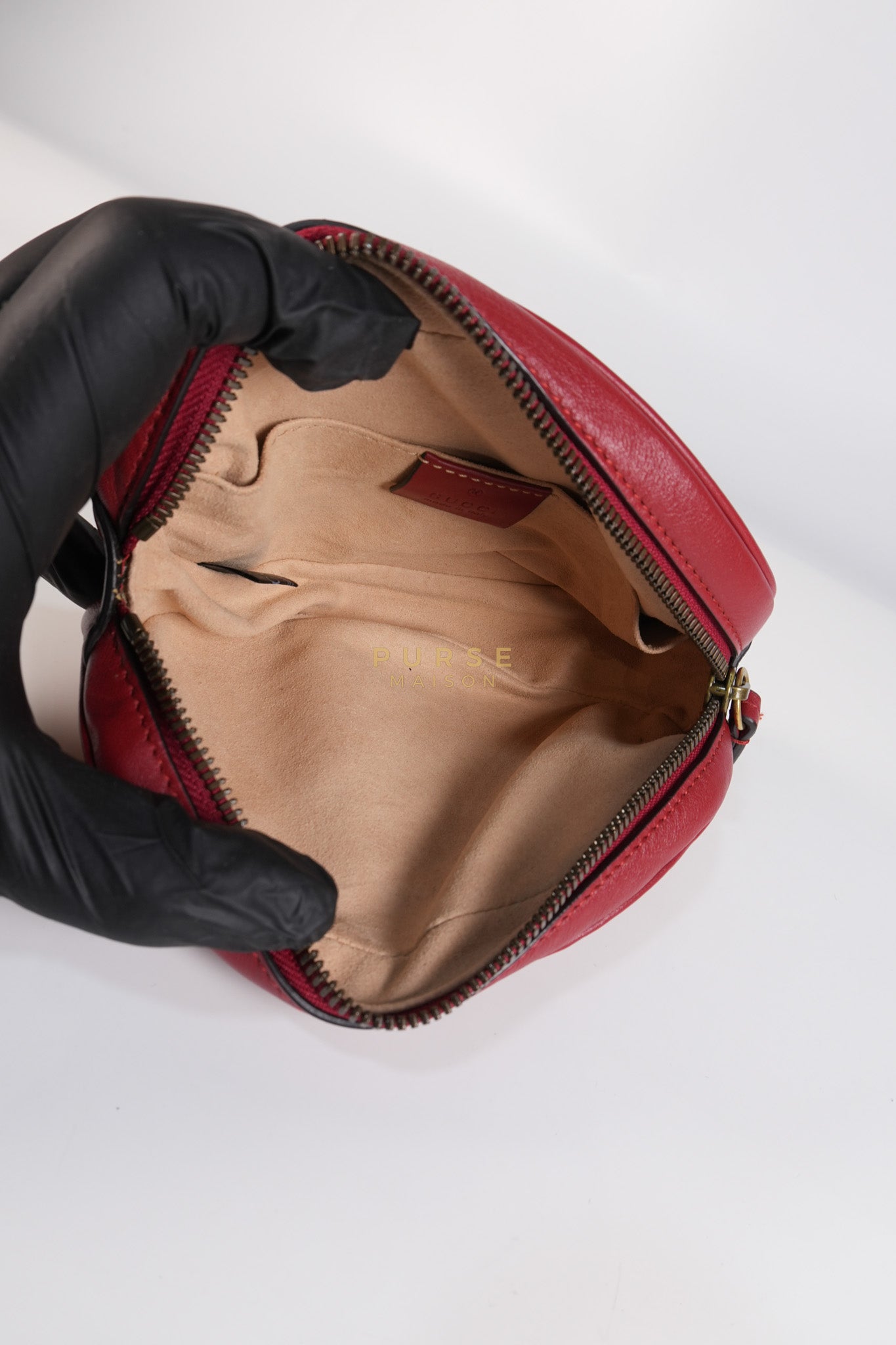 Matelasse Red Marmont Belt Bag | Purse Maison Luxury Bags Shop