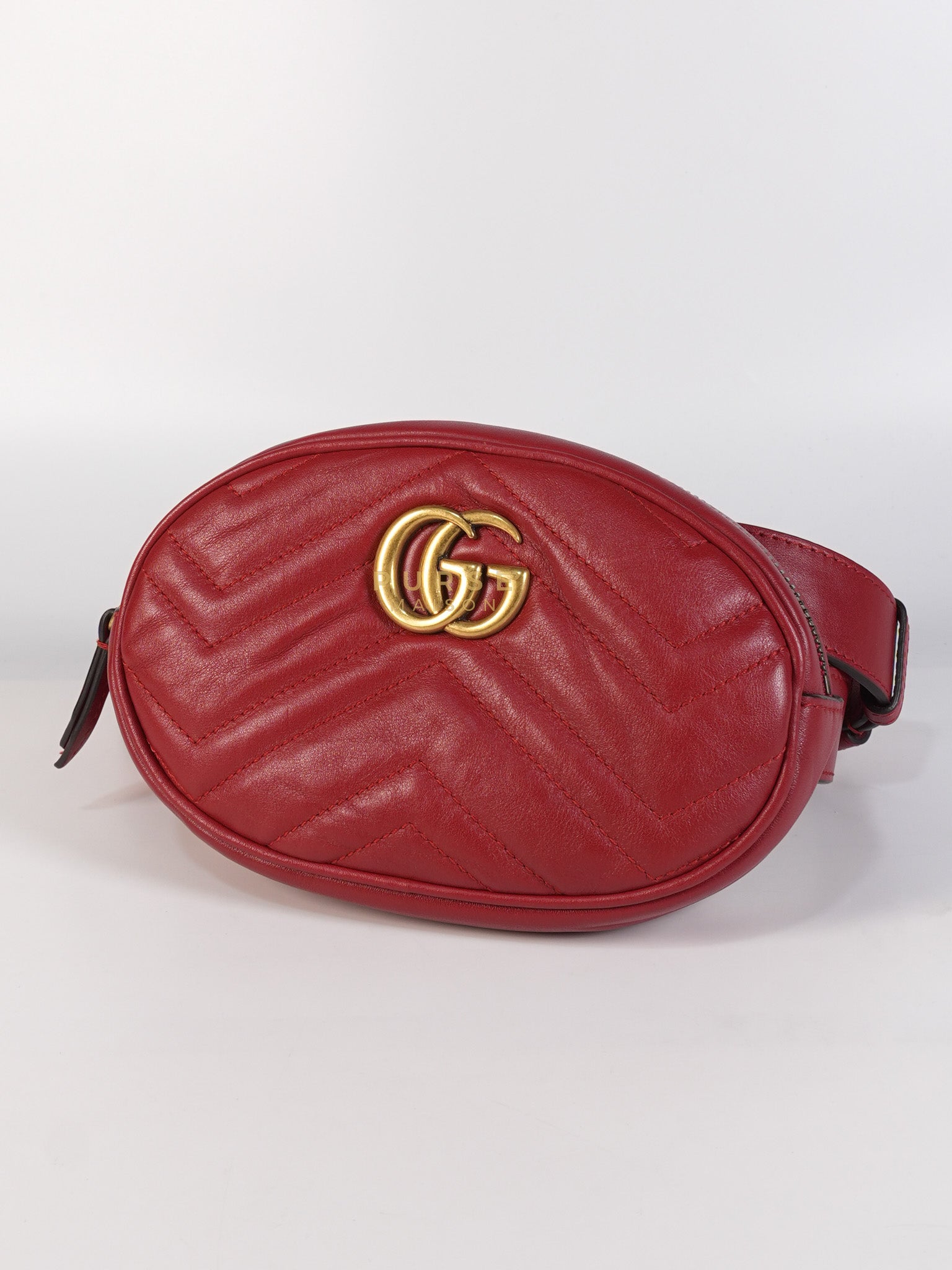 Matelasse Red Marmont Belt Bag | Purse Maison Luxury Bags Shop