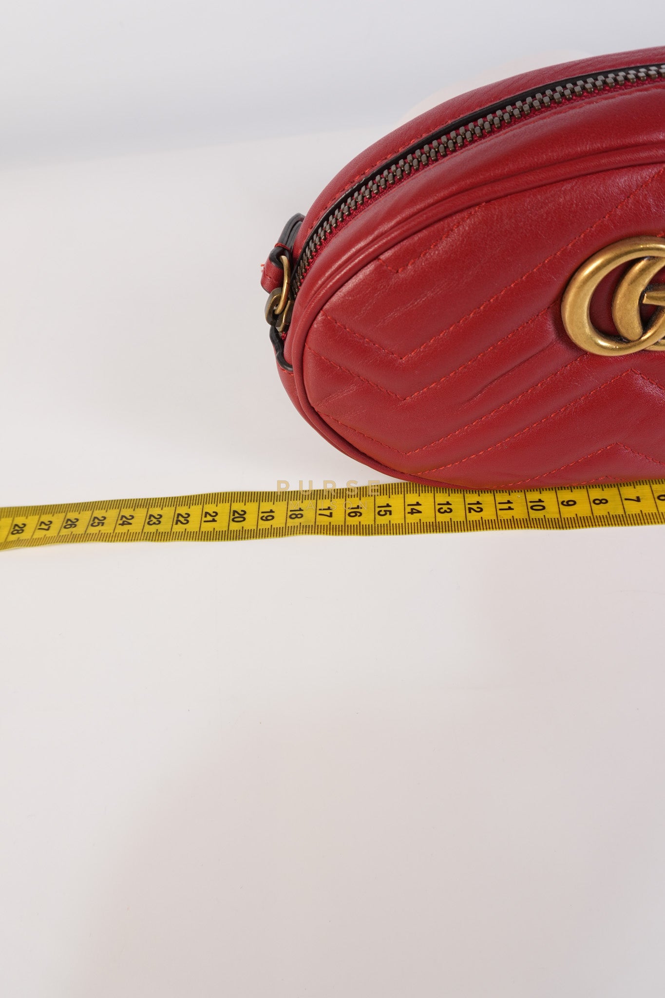 Matelasse Red Marmont Belt Bag | Purse Maison Luxury Bags Shop