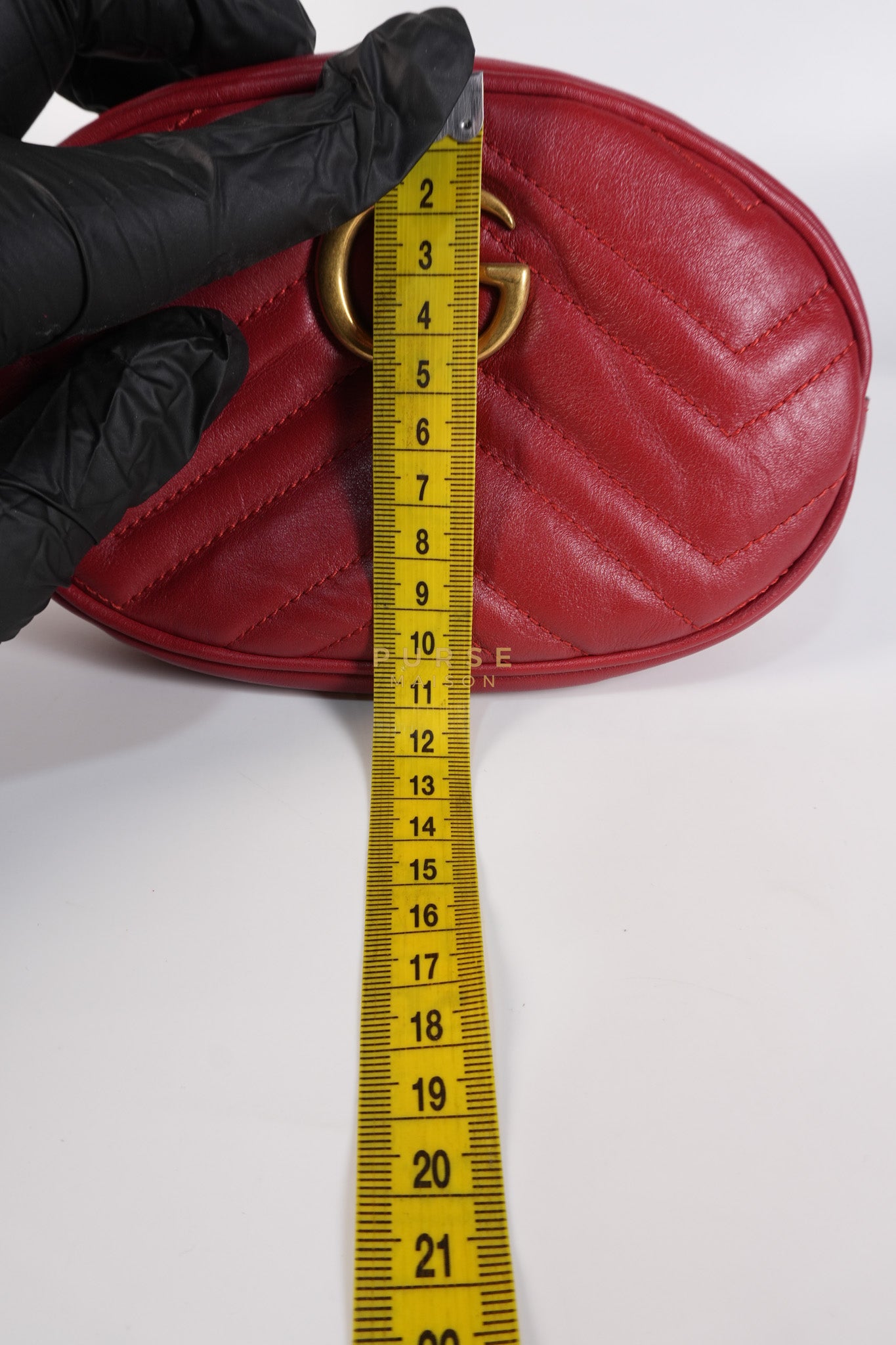 Matelasse Red Marmont Belt Bag | Purse Maison Luxury Bags Shop