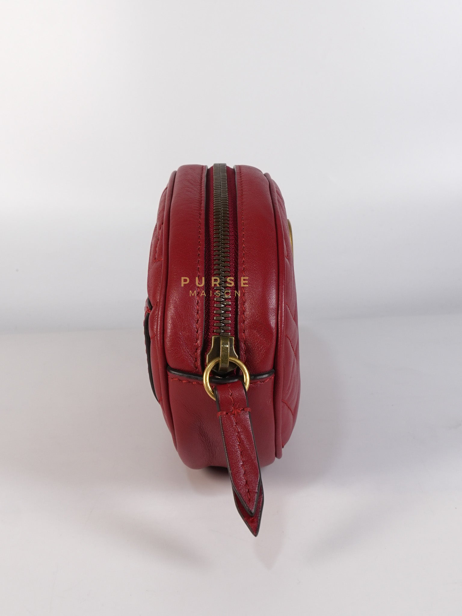 Matelasse Red Marmont Belt Bag | Purse Maison Luxury Bags Shop