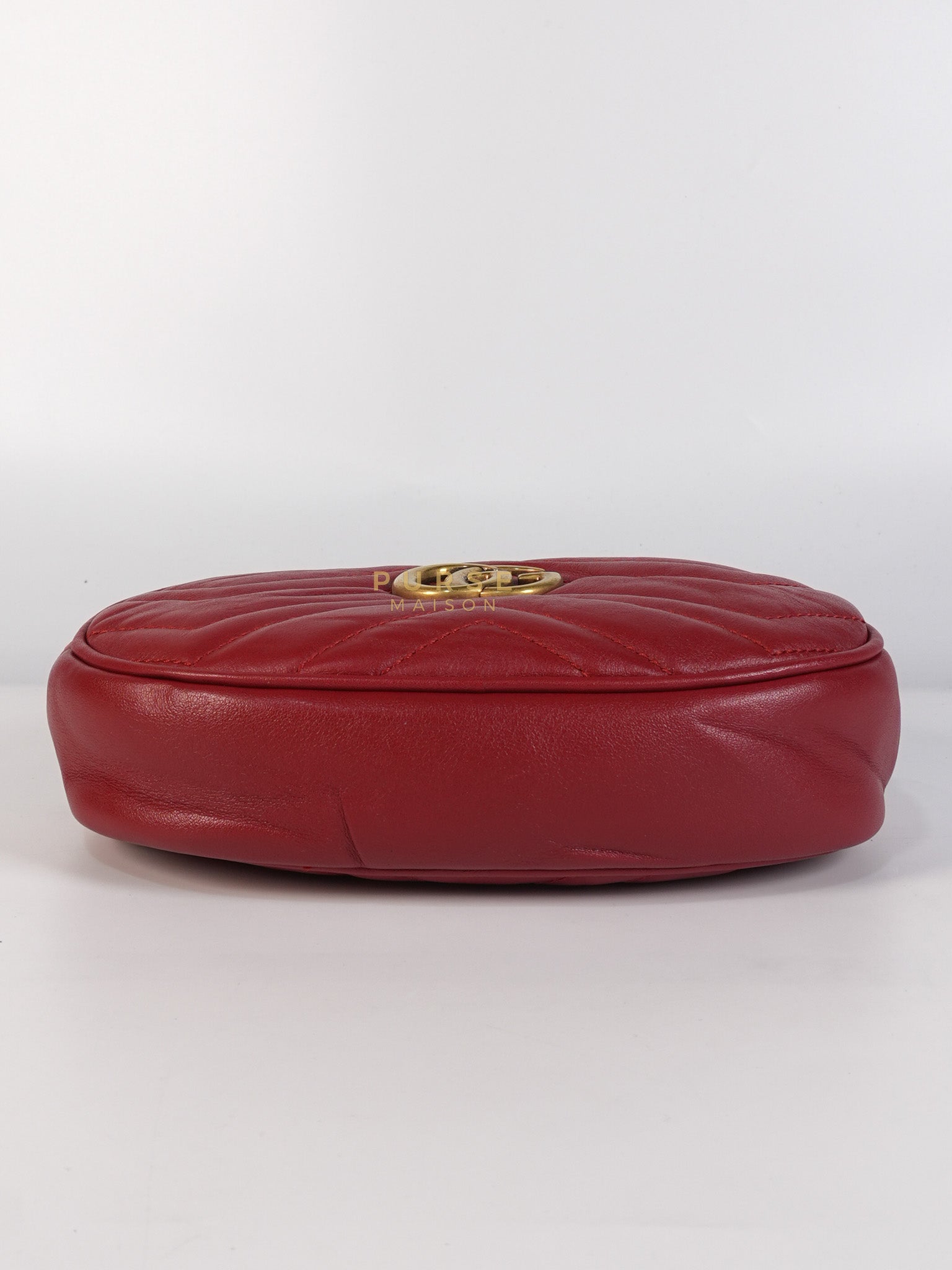 Matelasse Red Marmont Belt Bag | Purse Maison Luxury Bags Shop