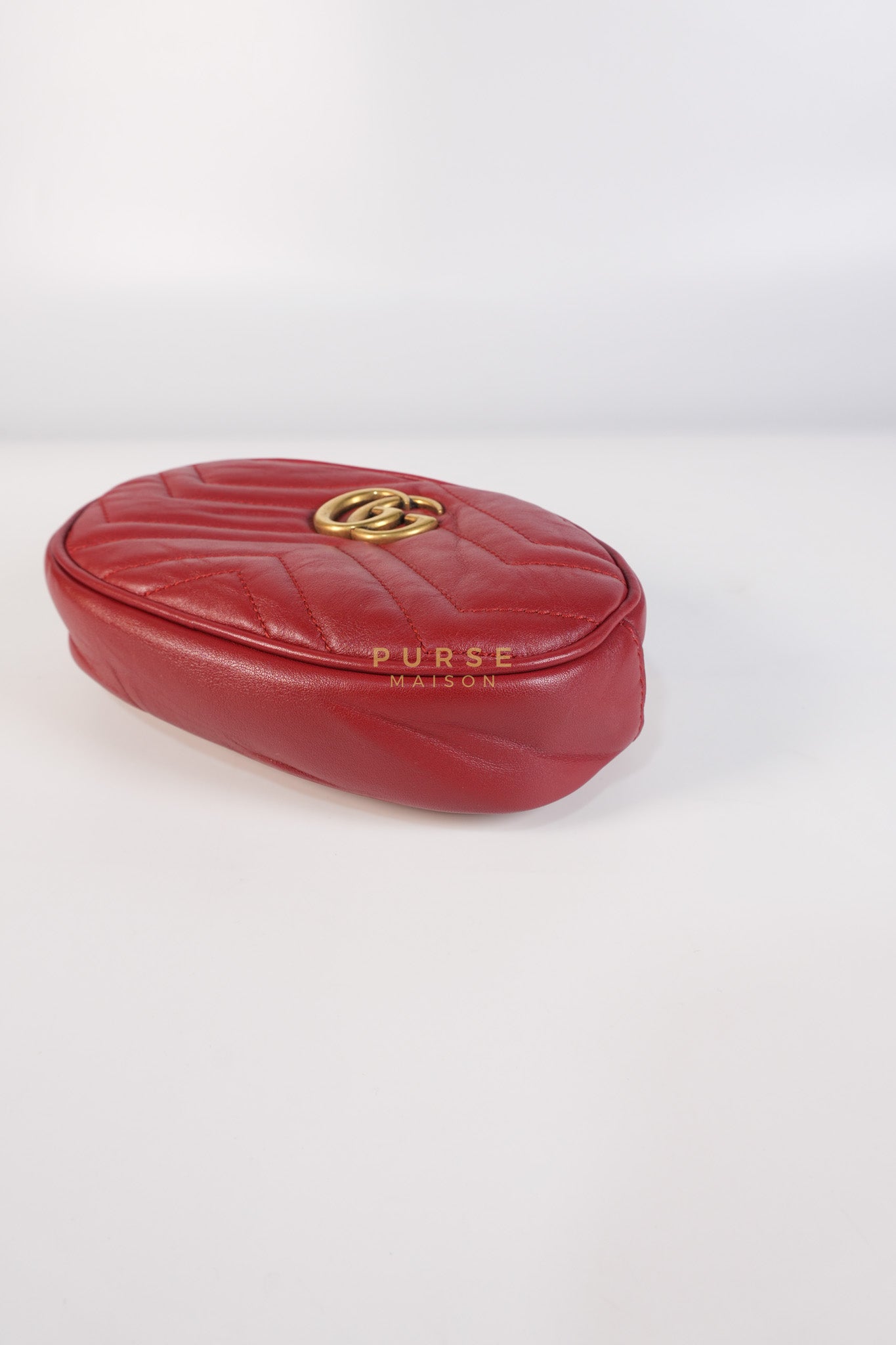 Matelasse Red Marmont Belt Bag | Purse Maison Luxury Bags Shop