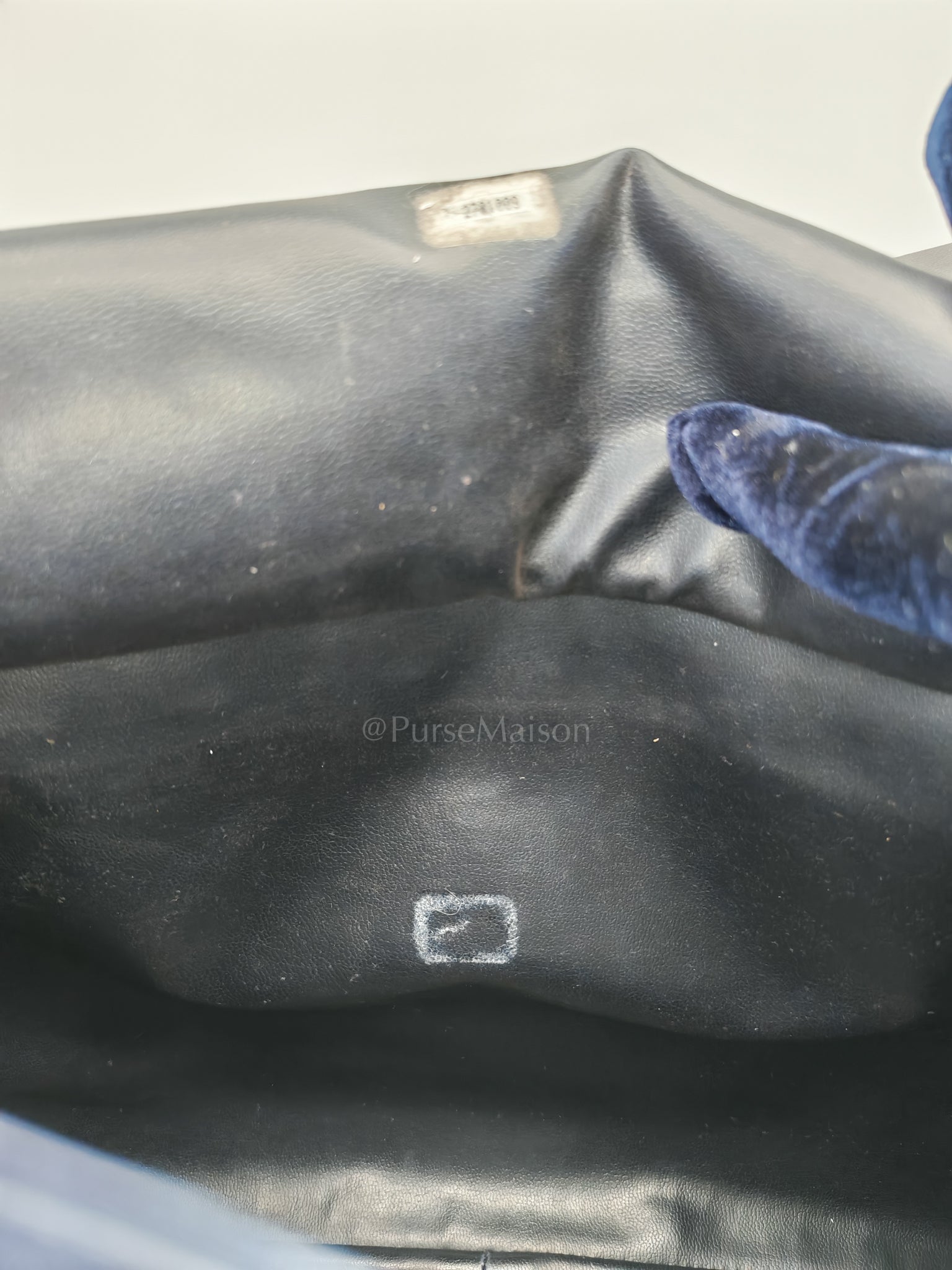 Matelasse Vintage Navy Blue Lambskin Leather Gold Hardware Shoulder Bag Series 2 | Purse Maison Luxury Bags Shop