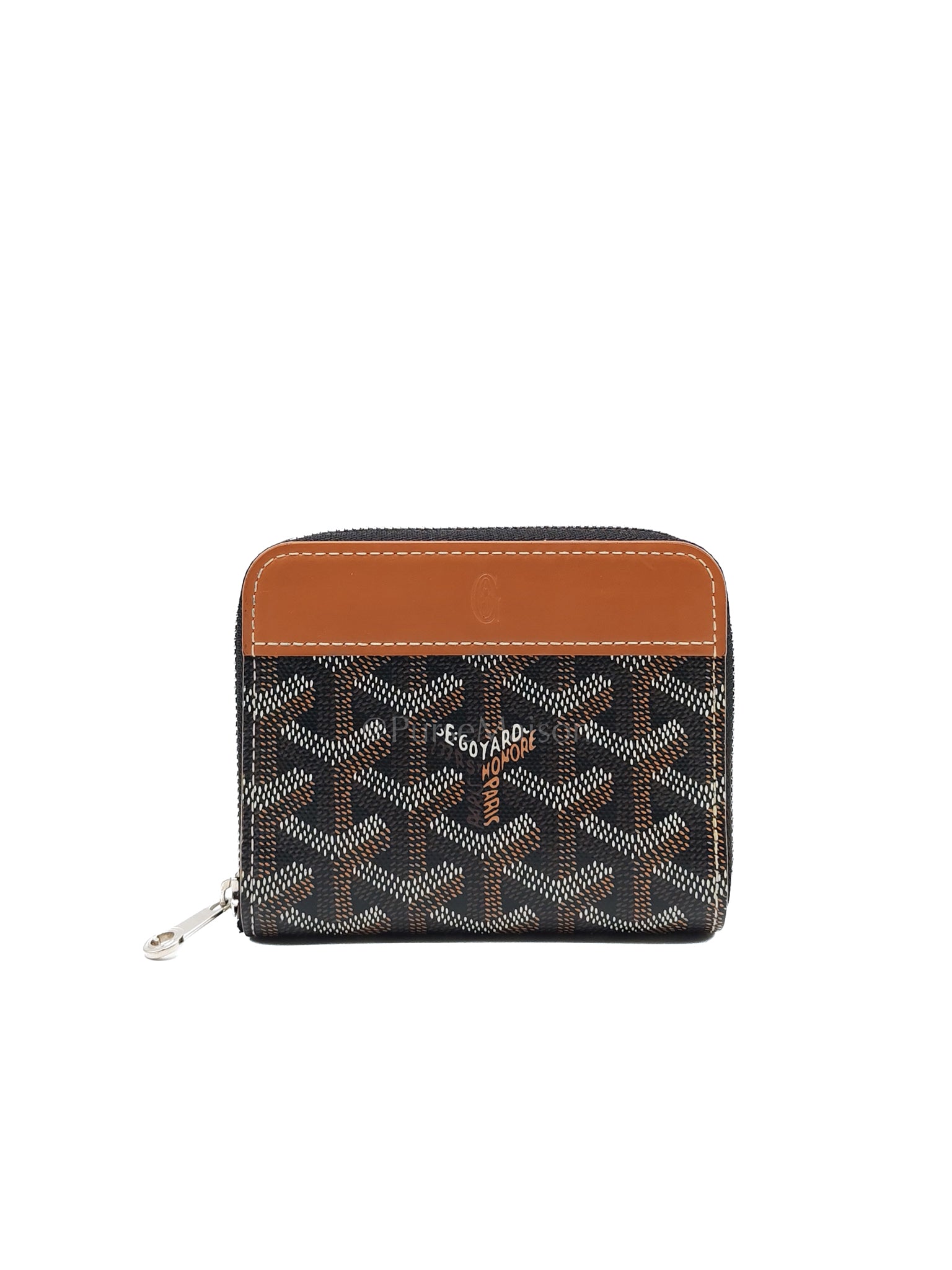 Matignon PM Zip Wallet in Tan Goyardine Canvas | Purse Maison Luxury Bags Shop