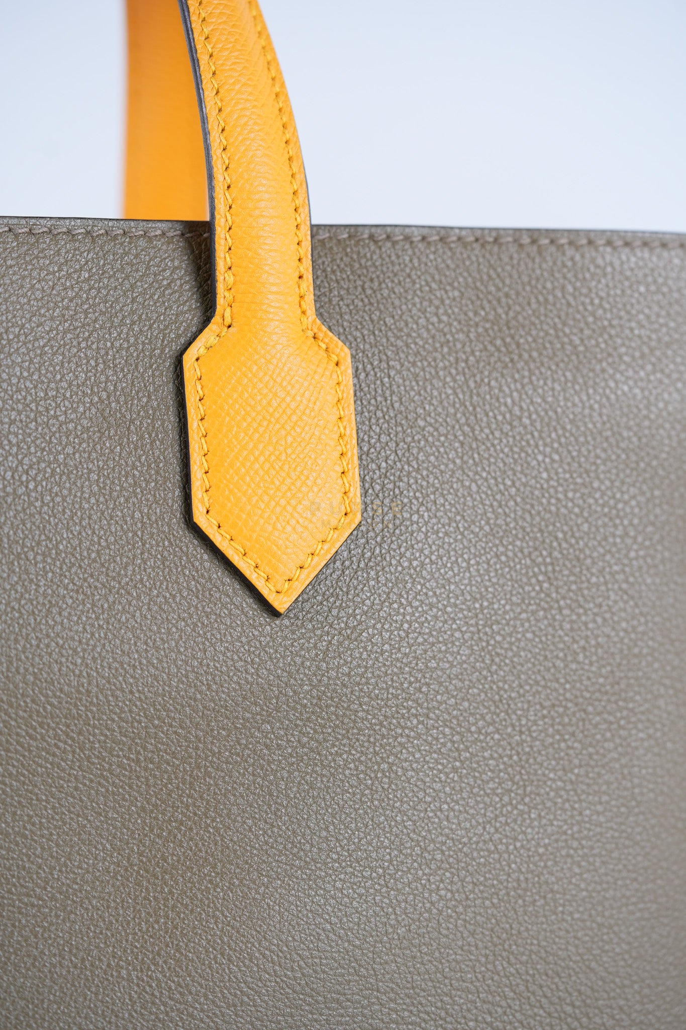 Maxibox Cabas 30 Origan Evercolor and Moutarde Epsom Dual Color Palladium Hardware Handbag Stamp X (2016) | Purse Maison Luxury Bags Shop