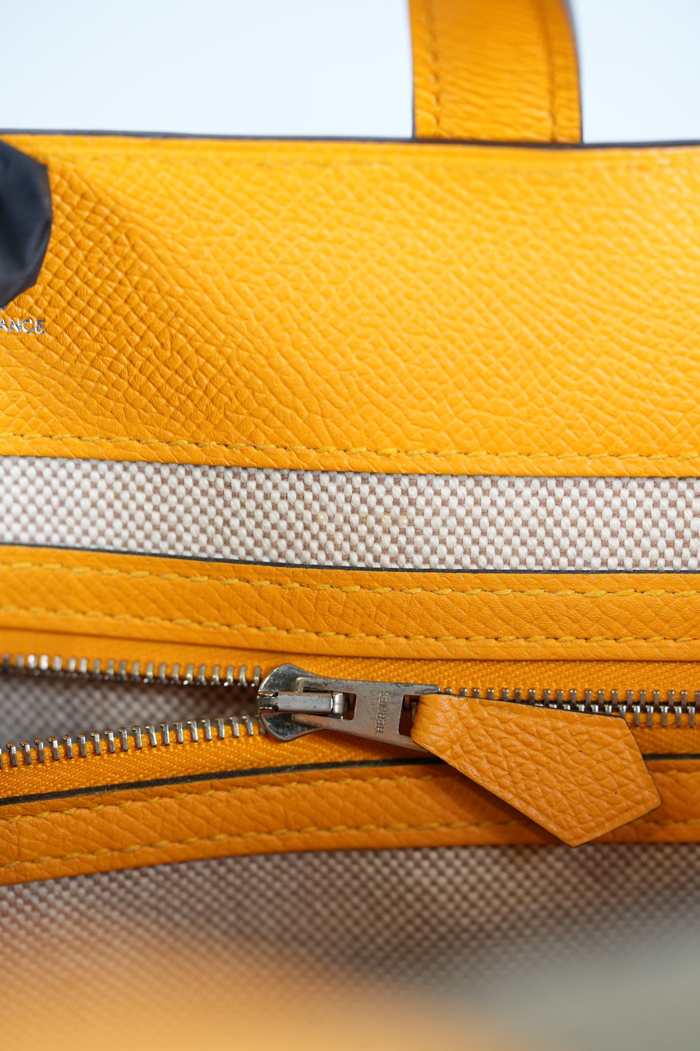 Maxibox Cabas 30 Origan Evercolor and Moutarde Epsom Dual Color Palladium Hardware Handbag Stamp X (2016) | Purse Maison Luxury Bags Shop