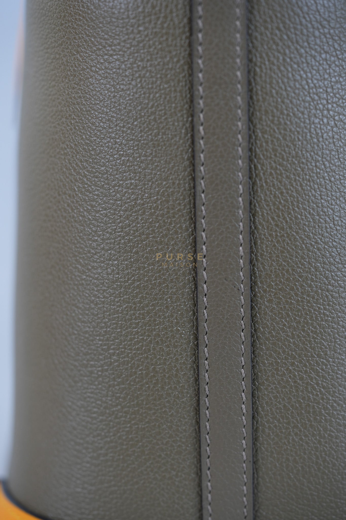 Maxibox Cabas 30 Origan Evercolor and Moutarde Epsom Dual Color Palladium Hardware Handbag Stamp X (2016) | Purse Maison Luxury Bags Shop