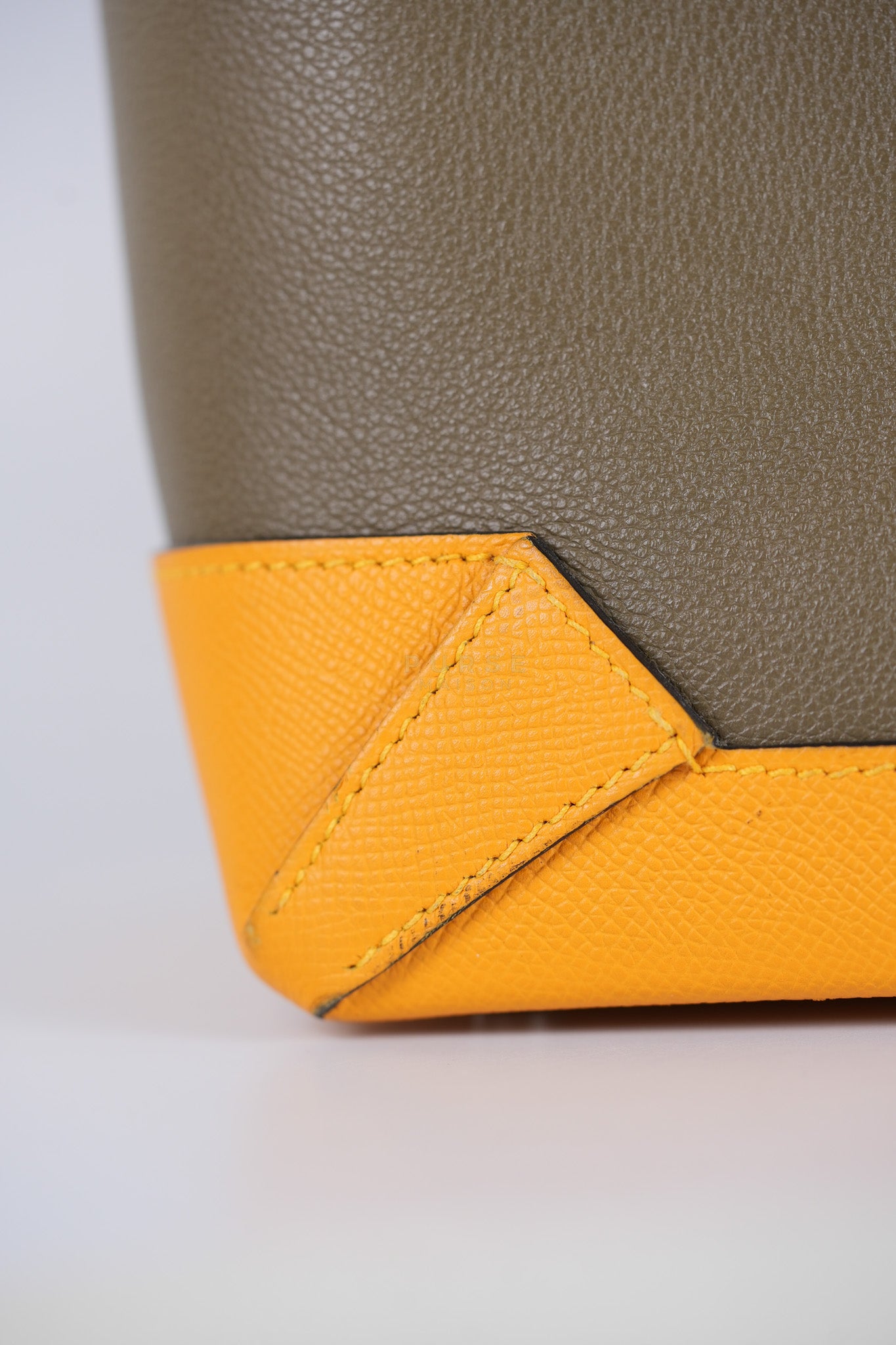 Maxibox Cabas 30 Origan Evercolor and Moutarde Epsom Dual Color Palladium Hardware Handbag Stamp X (2016) | Purse Maison Luxury Bags Shop