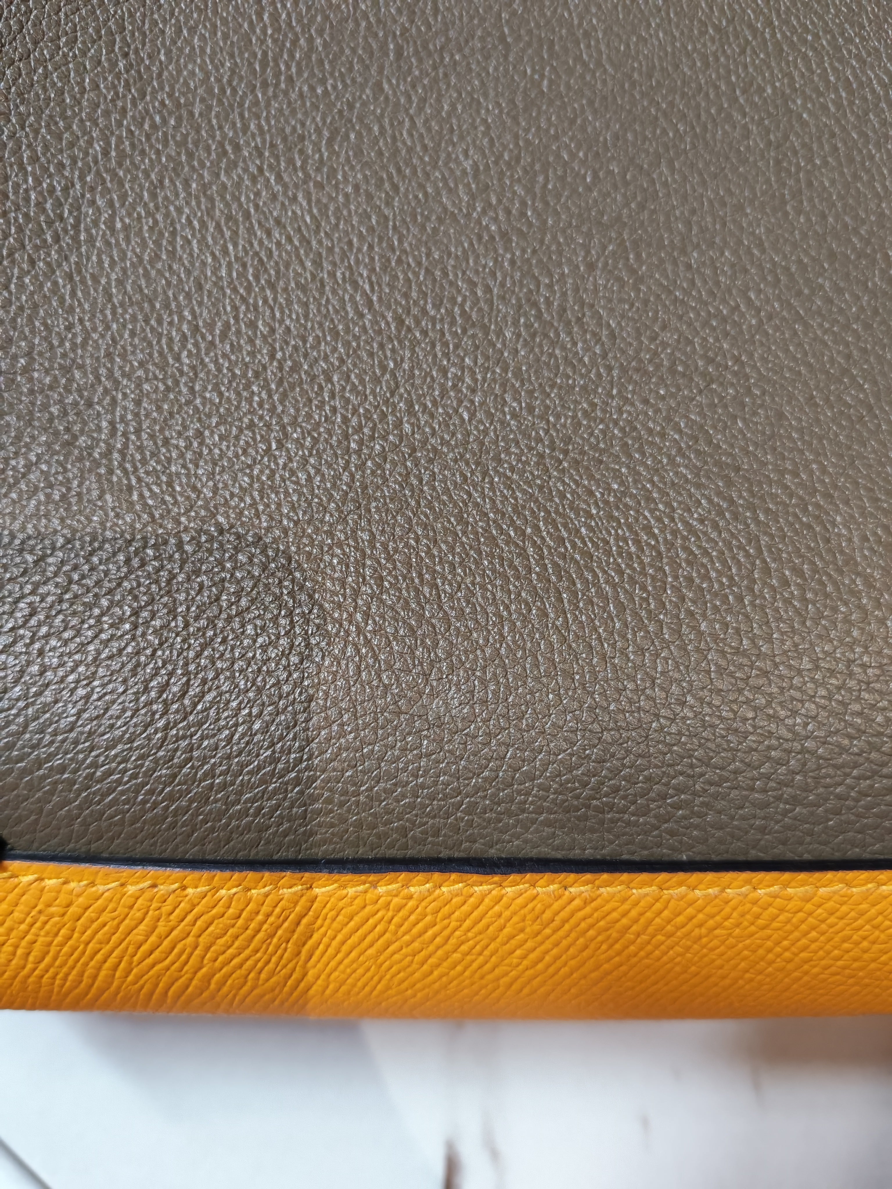 Maxibox Cabas 30 Origan Evercolor and Moutarde Epsom Dual Color Palladium Hardware Handbag Stamp X (2016) | Purse Maison Luxury Bags Shop