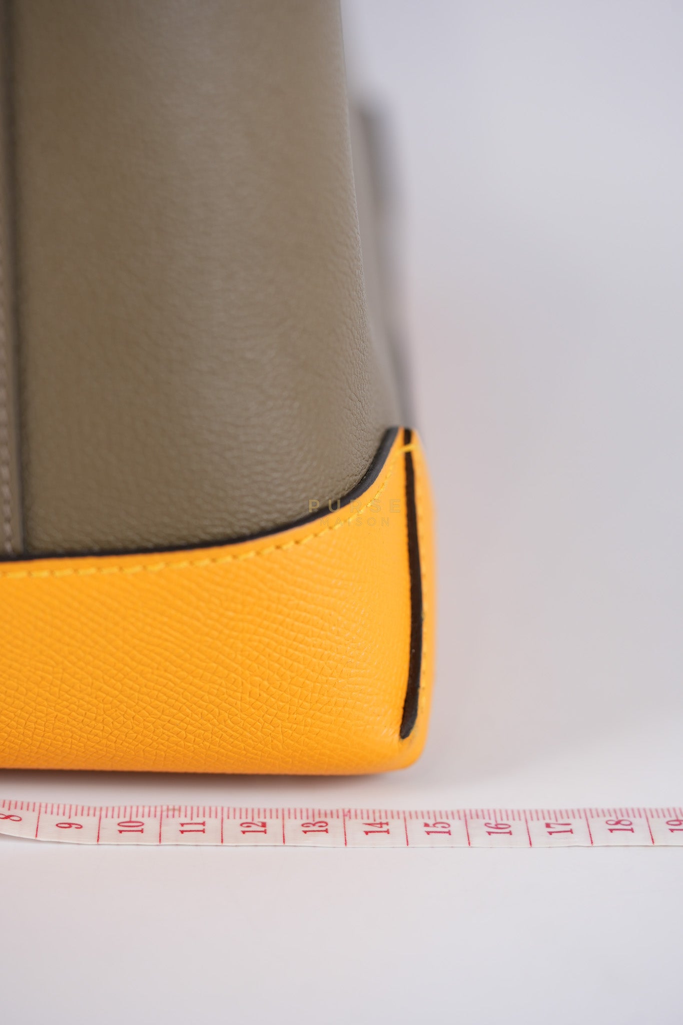 Maxibox Cabas 30 Origan Evercolor and Moutarde Epsom Dual Color Palladium Hardware Handbag Stamp X (2016) | Purse Maison Luxury Bags Shop