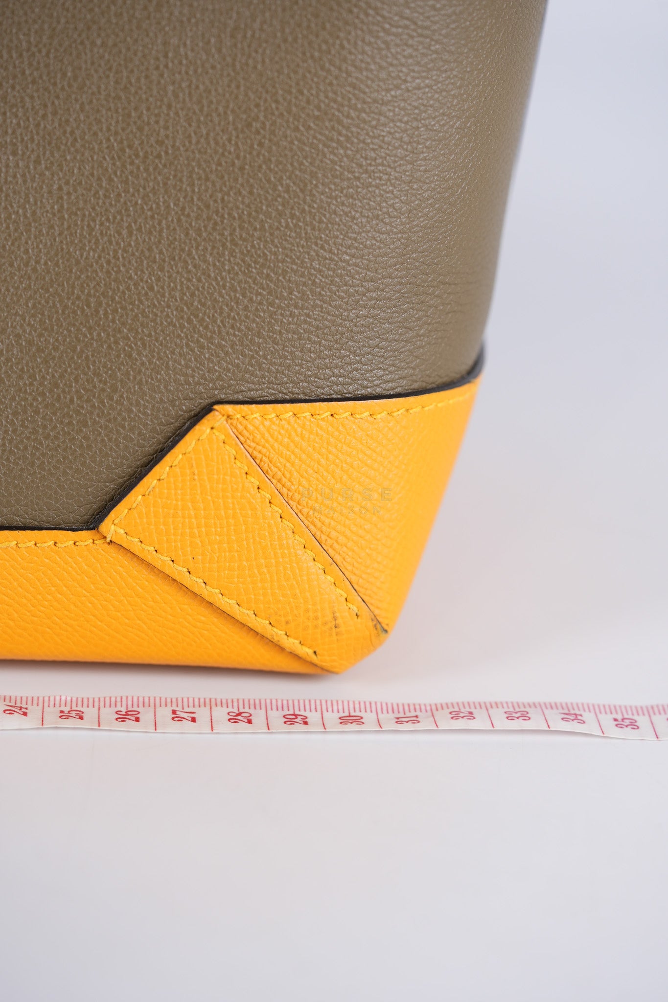 Maxibox Cabas 30 Origan Evercolor and Moutarde Epsom Dual Color Palladium Hardware Handbag Stamp X (2016) | Purse Maison Luxury Bags Shop