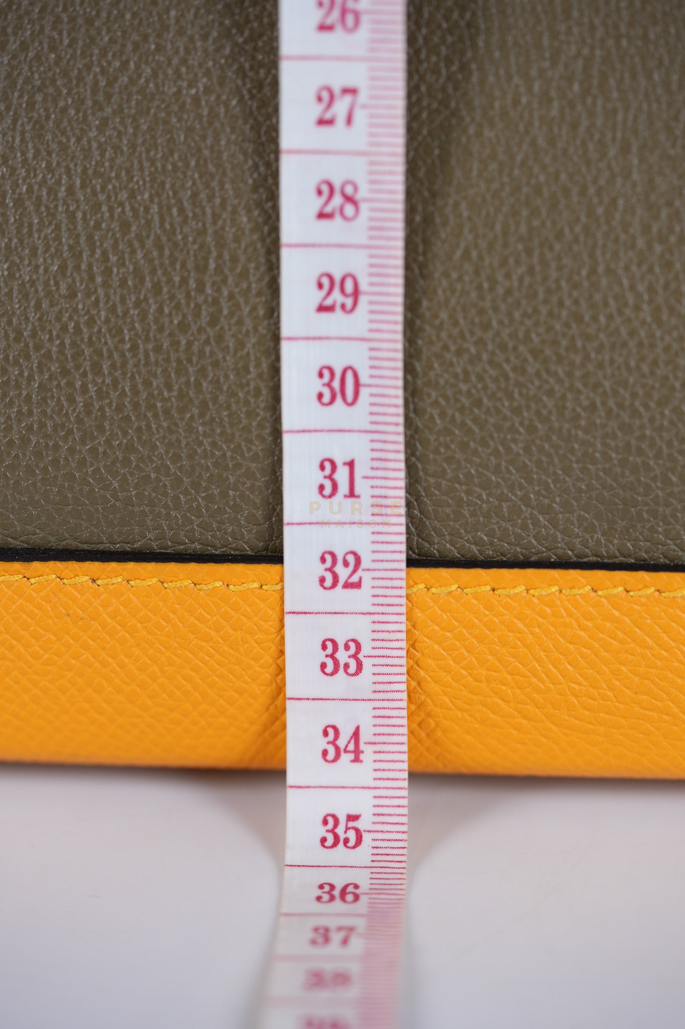 Maxibox Cabas 30 Origan Evercolor and Moutarde Epsom Dual Color Palladium Hardware Handbag Stamp X (2016) | Purse Maison Luxury Bags Shop